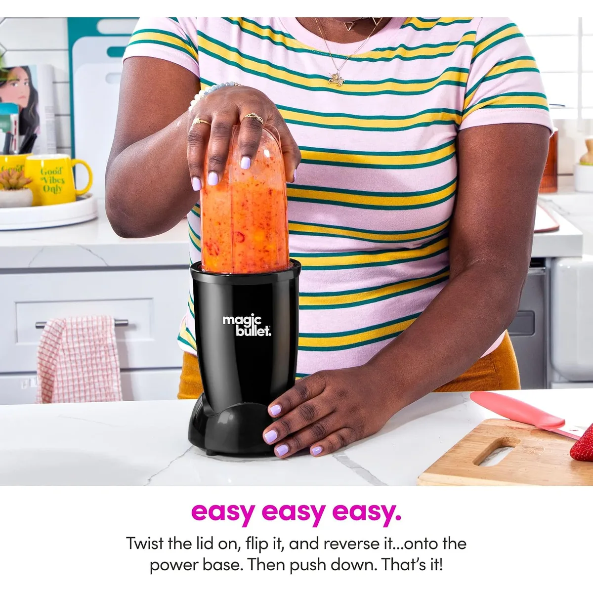 magic bullet® Personal Blender, 22 oz Cup, 250 Watt, Black, MBR-1101AK — image 7