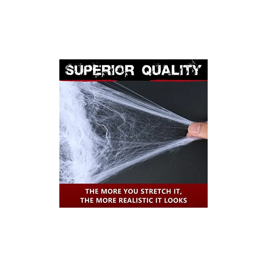 250g Spider Webs Halloween Decorations with 30 Fake Spiders — image 4