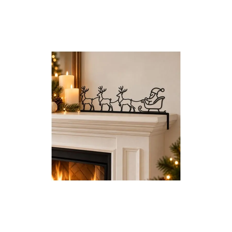 Iron Sleigh & Reindeer Christmas Door Topper — image 7