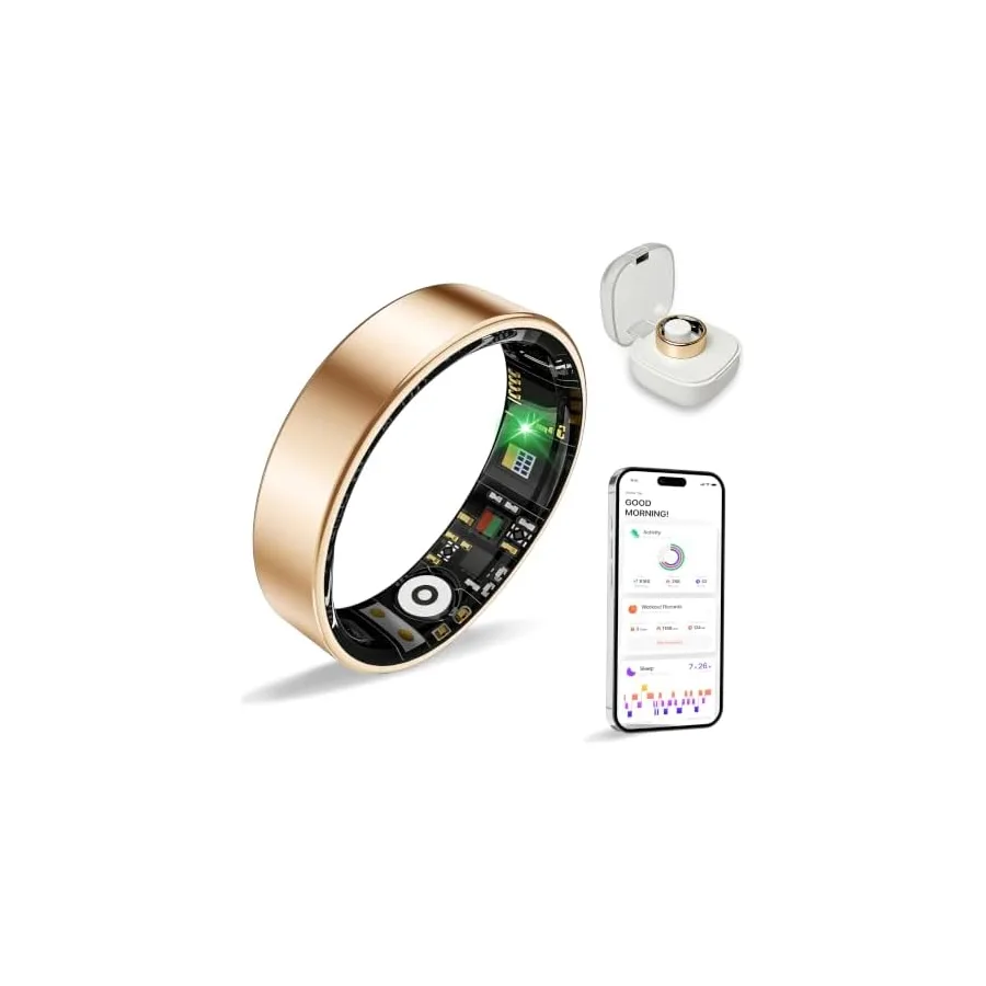 Smart Ring Health Tracker for Women Men, Sleep Exercise Health Monitoring Wearable Ring, Real‑Time Tracking, iOS — image 2