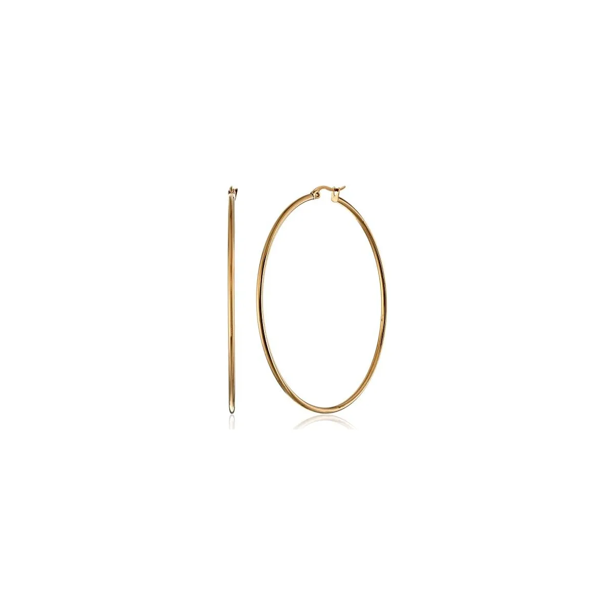 Amazon Essentials Stainless Steel Rounded Tube Hoop Earrings 50mm , previously Amazon Collection — image 2