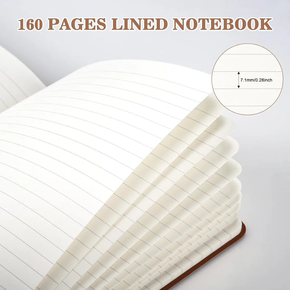 OMEYA Hardcover Journal Notebooks for Work: 4 Pack, A5 100gsm Lined Paper — image 2