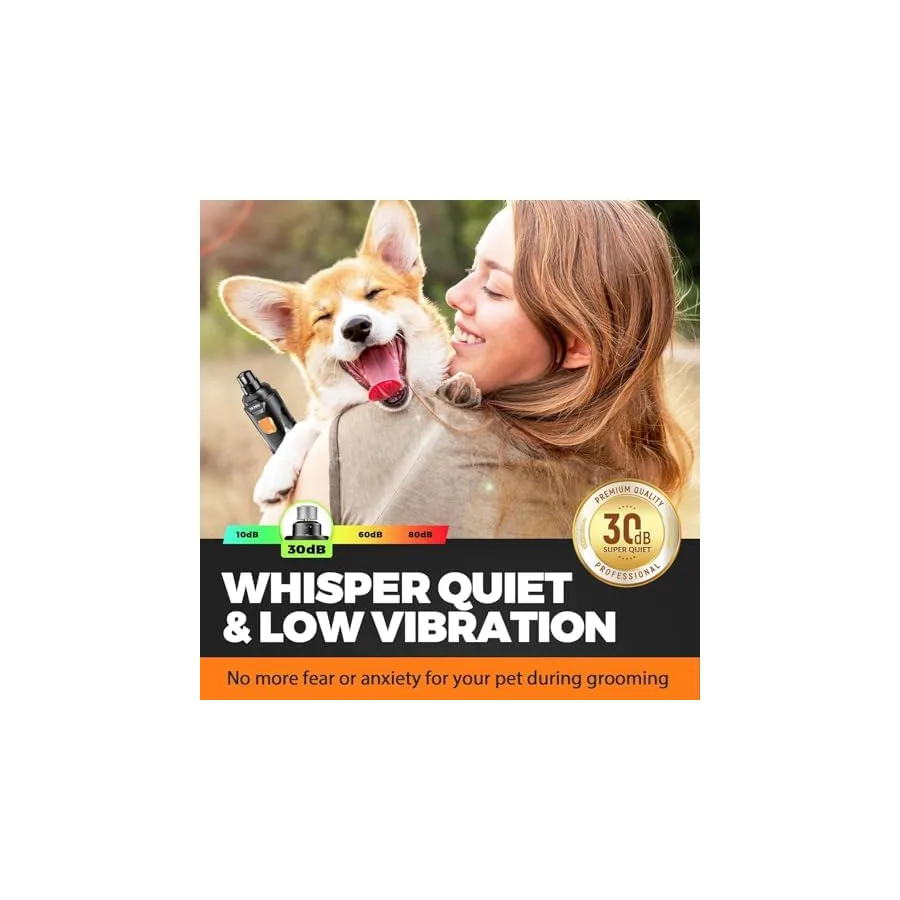 Whisper Quiet Dog Nail Grinder Safe & Stress-Free for Sensitive Dogs Cats — image 3