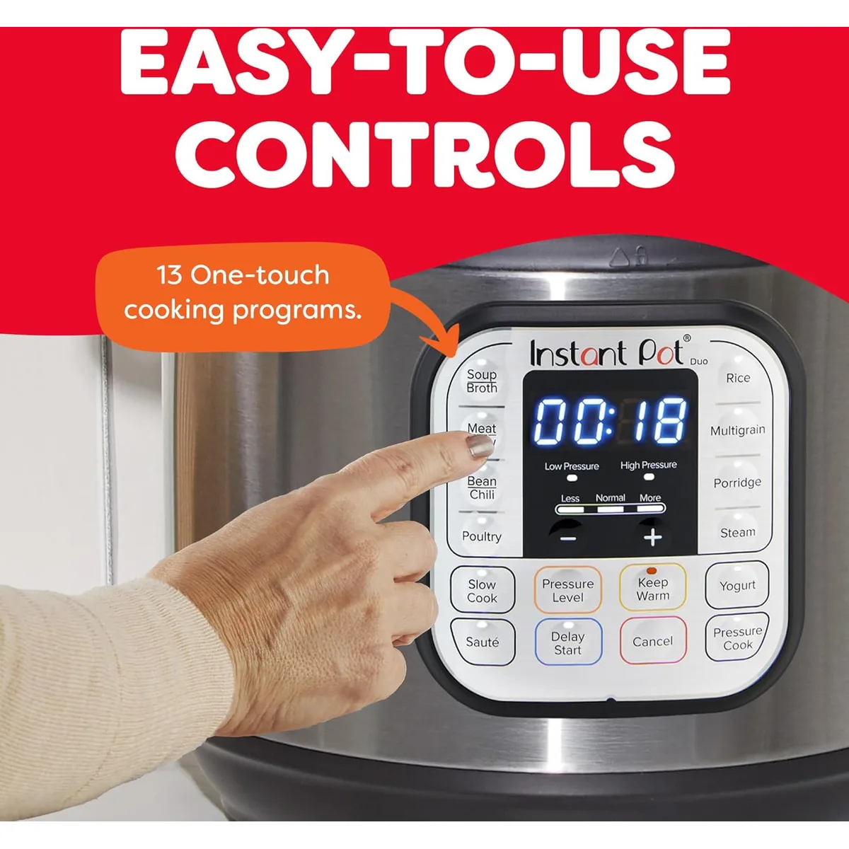 Instant Pot Duo 6 Qt 7-in-1 Electric Pressure Cooker, Stainless Steel — image 4