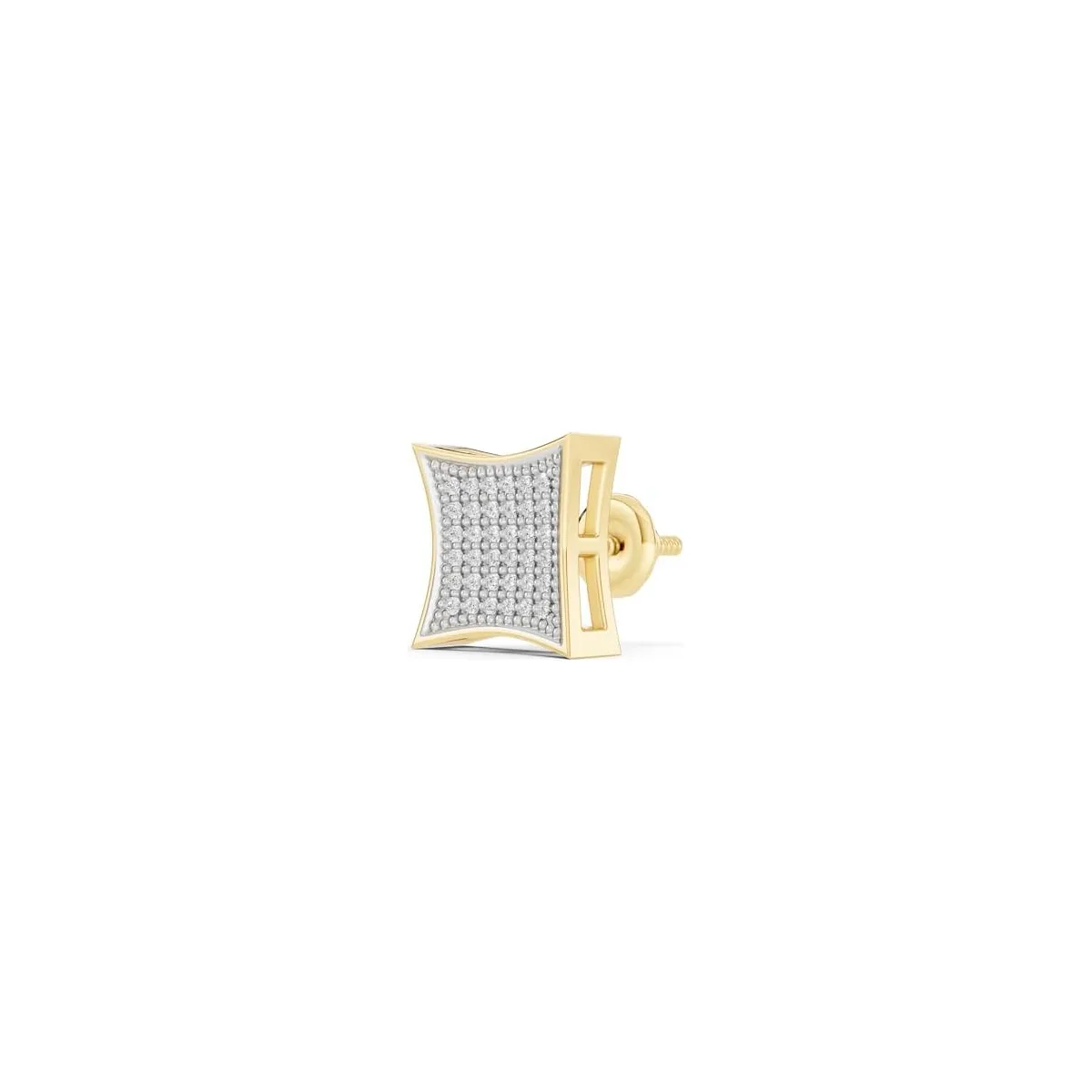 Dazzlingrock Screw Back Unisex Design Ladies Mens Real Diamond Earrings — image 2