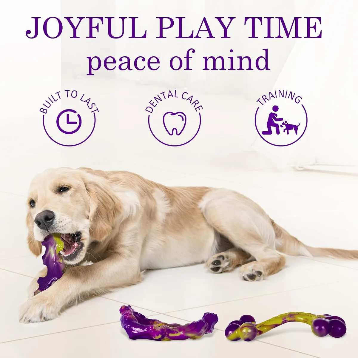 Frienhund Tough Dog Toys for Aggressive Chewers 3 Pack, Indestructible Dog Toys for Large Dogs, Dog Chew Toys, Aggressive Chew Toys to Keep Them Busy, Dog Toy for 30-75lbs Medium/Large Breeds — image 8