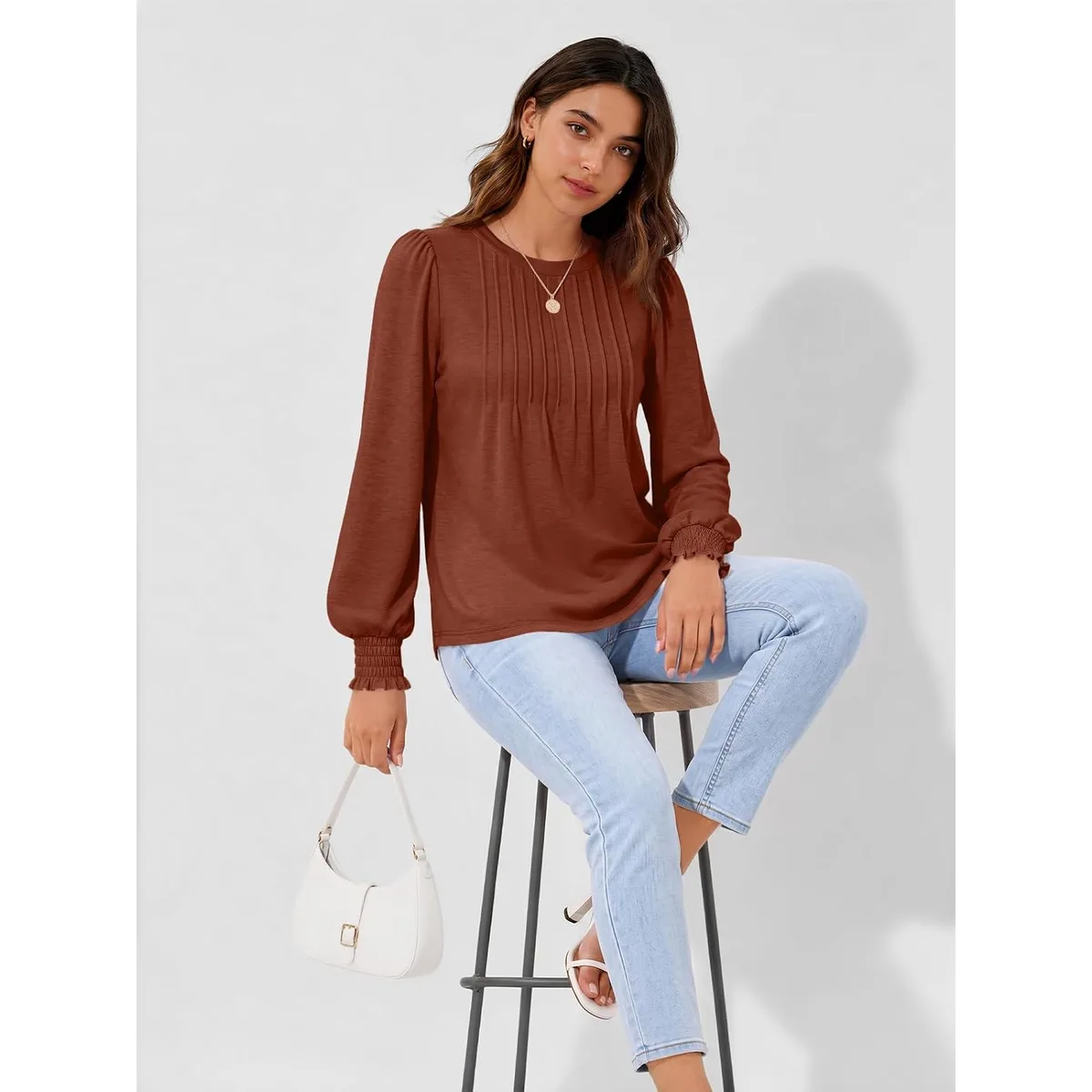 AUTOMET Womens Long Sleeve Shirts Fall Blouses Tops Business Casual Outfits — image 6