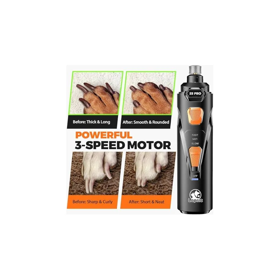 Whisper Quiet Dog Nail Grinder Safe & Stress-Free for Sensitive Dogs Cats — image 5