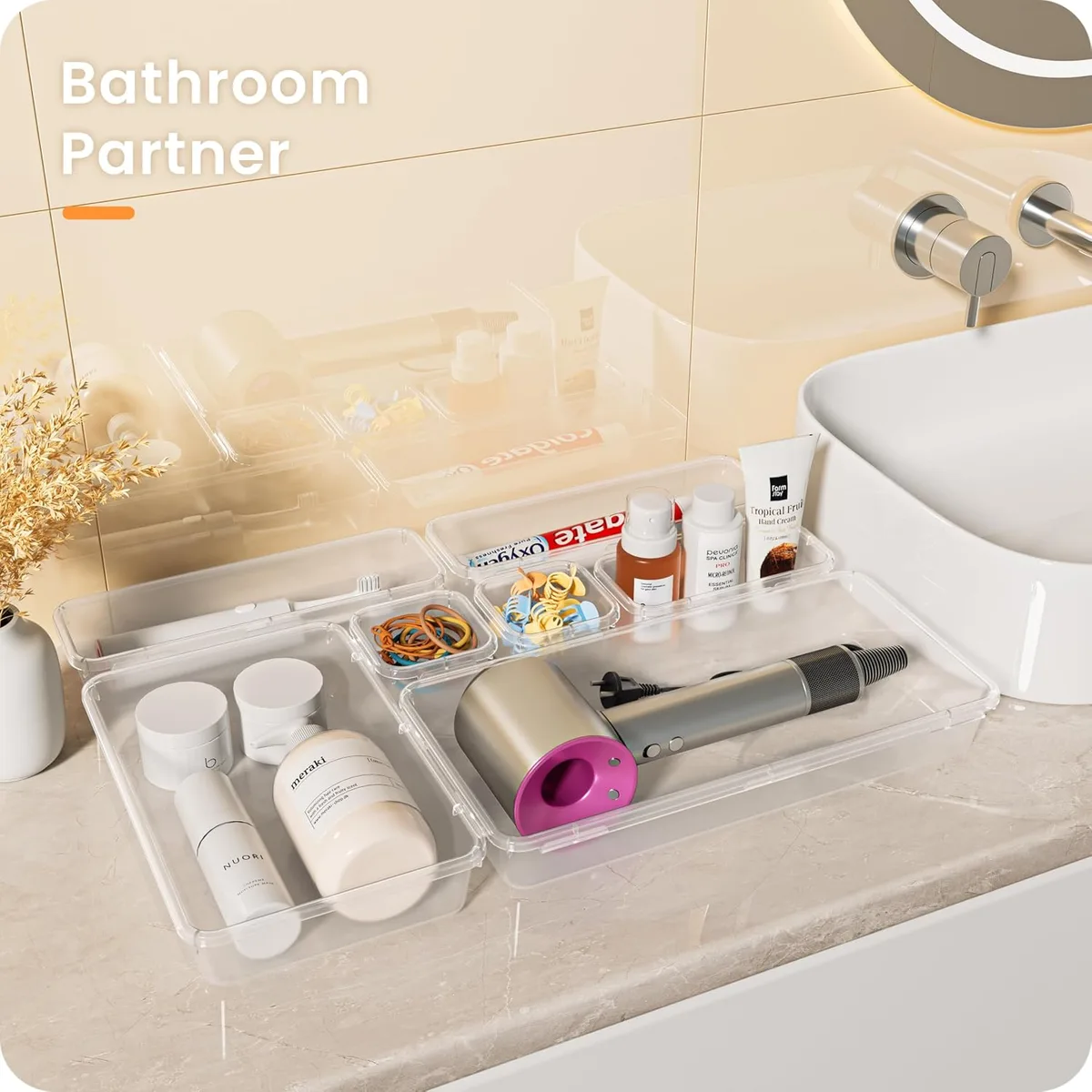 A-LuGei 【Military Grade】 Drawer Organizer for Vanity Bathroom Makeup Desk — image 8