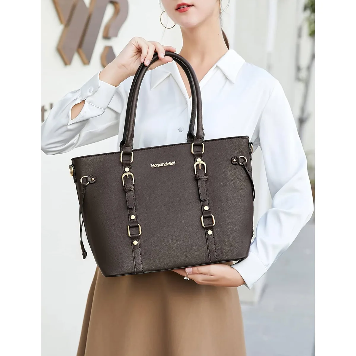 Montana West 3PCS Purses for Women Tote Bag and Wallet Set Shoulder Satchel Handbags — image 3