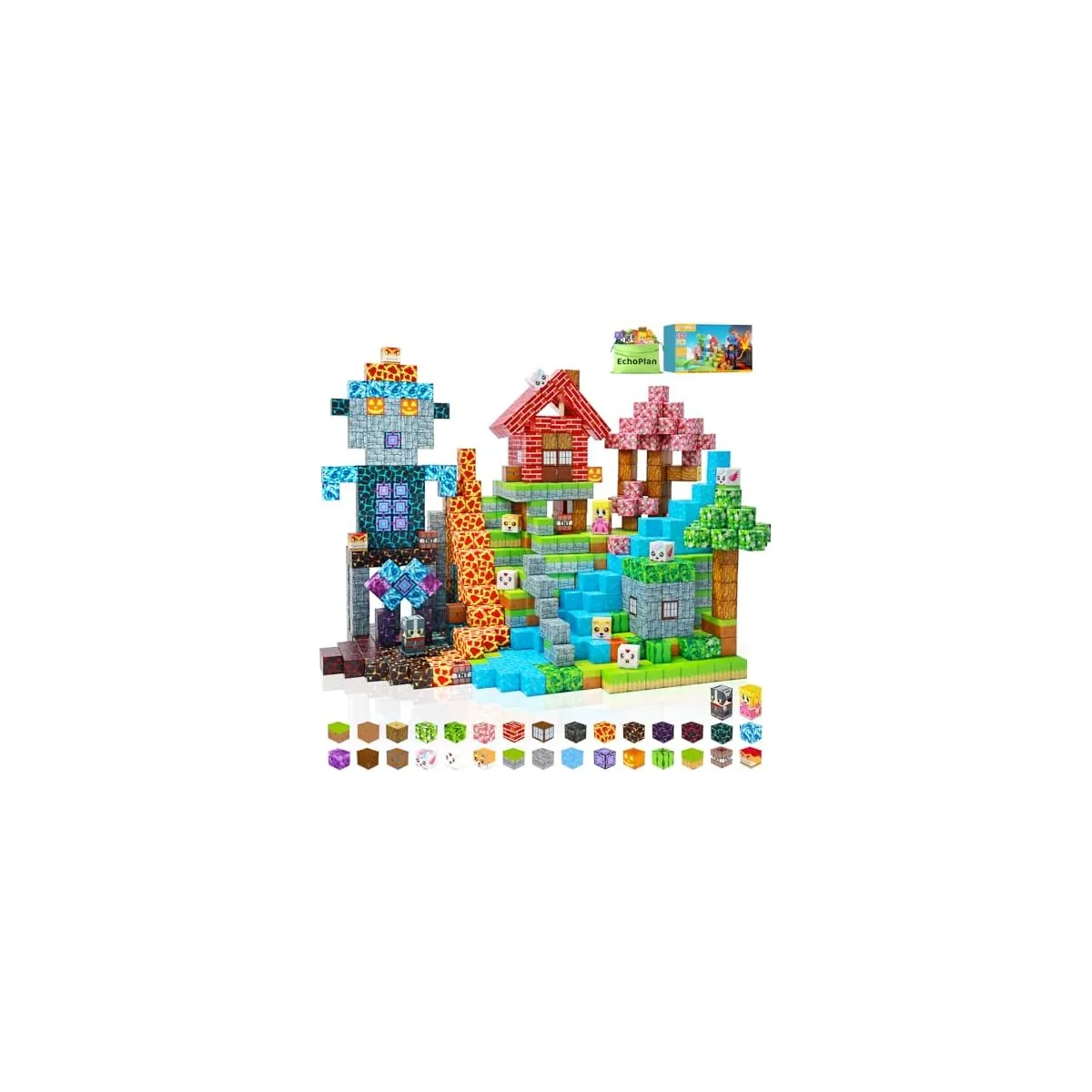 EchoPlan 150PCS Magnetic Blocks, Magnetic Building Blocks for Boys Girls — image 8