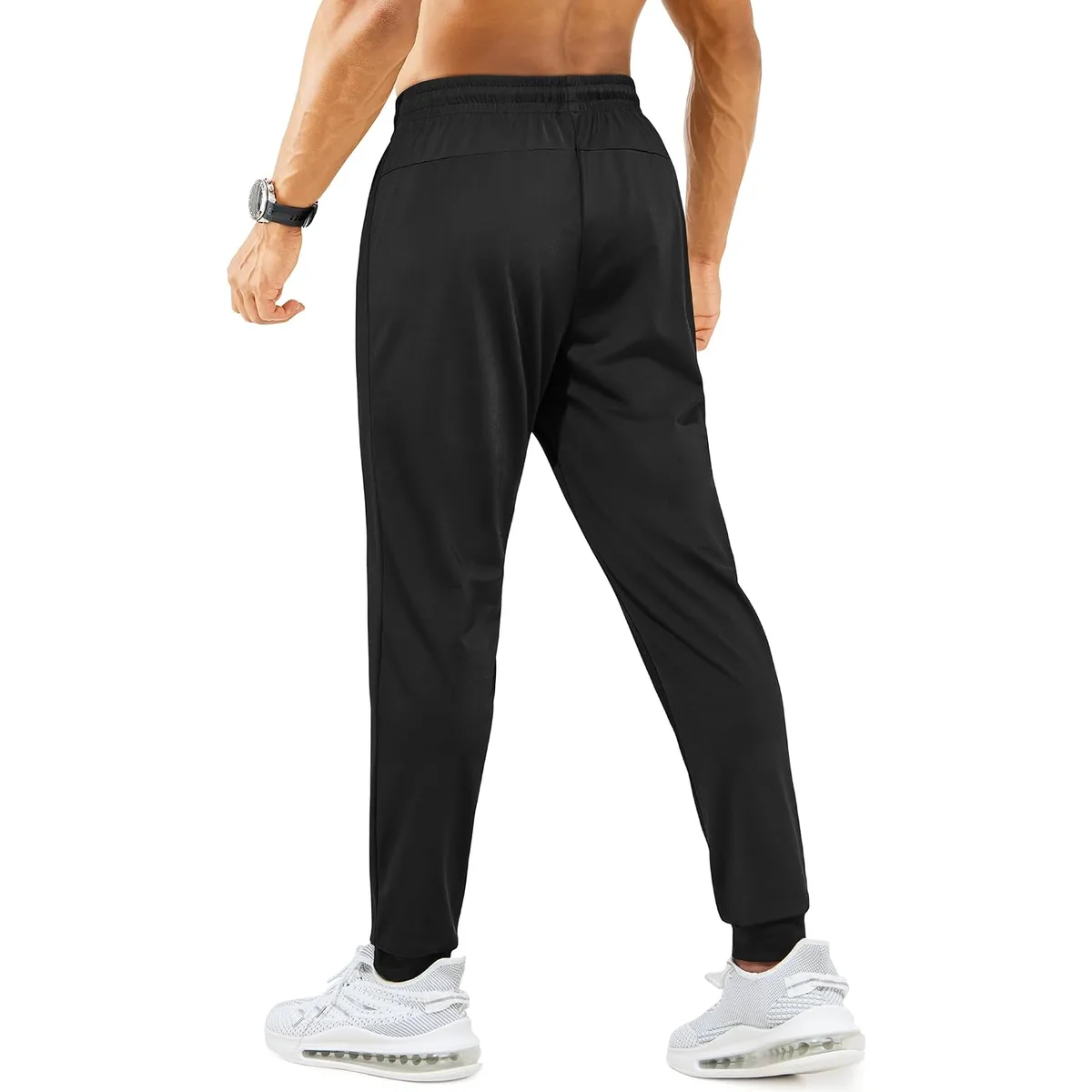 Mens Sweatpants with Zipper Pockets Lightweight Athletic Joggers for Workout Running Gym Track Casual Wear — image 4