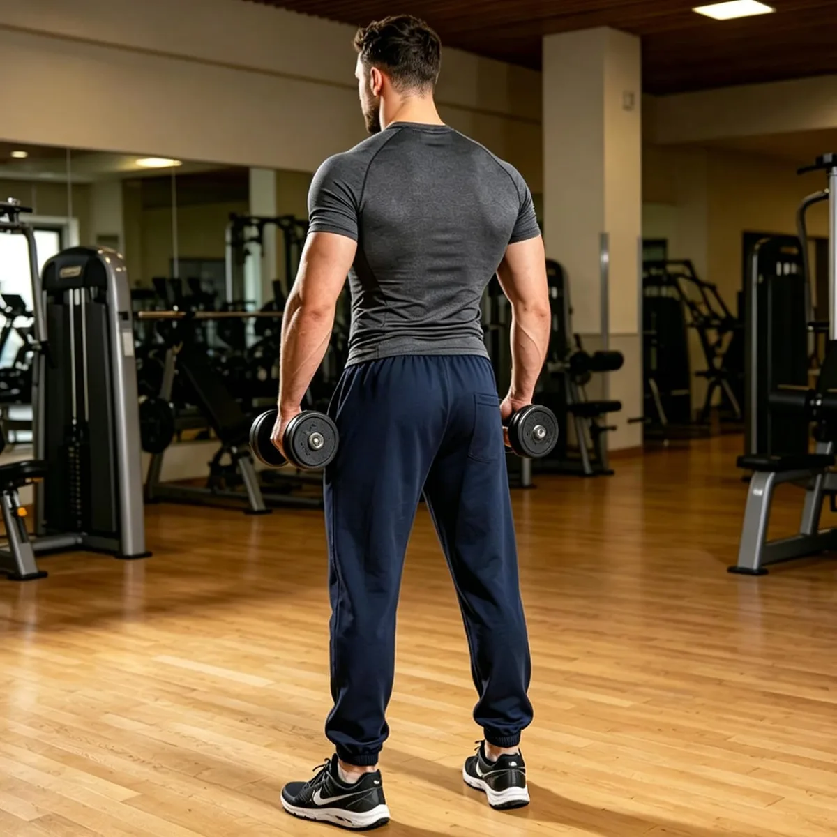Mens Sweatpants with Pockets Lightweight French Terry Lounge Joggers Workout Pants for Running Travel Gym — image 3