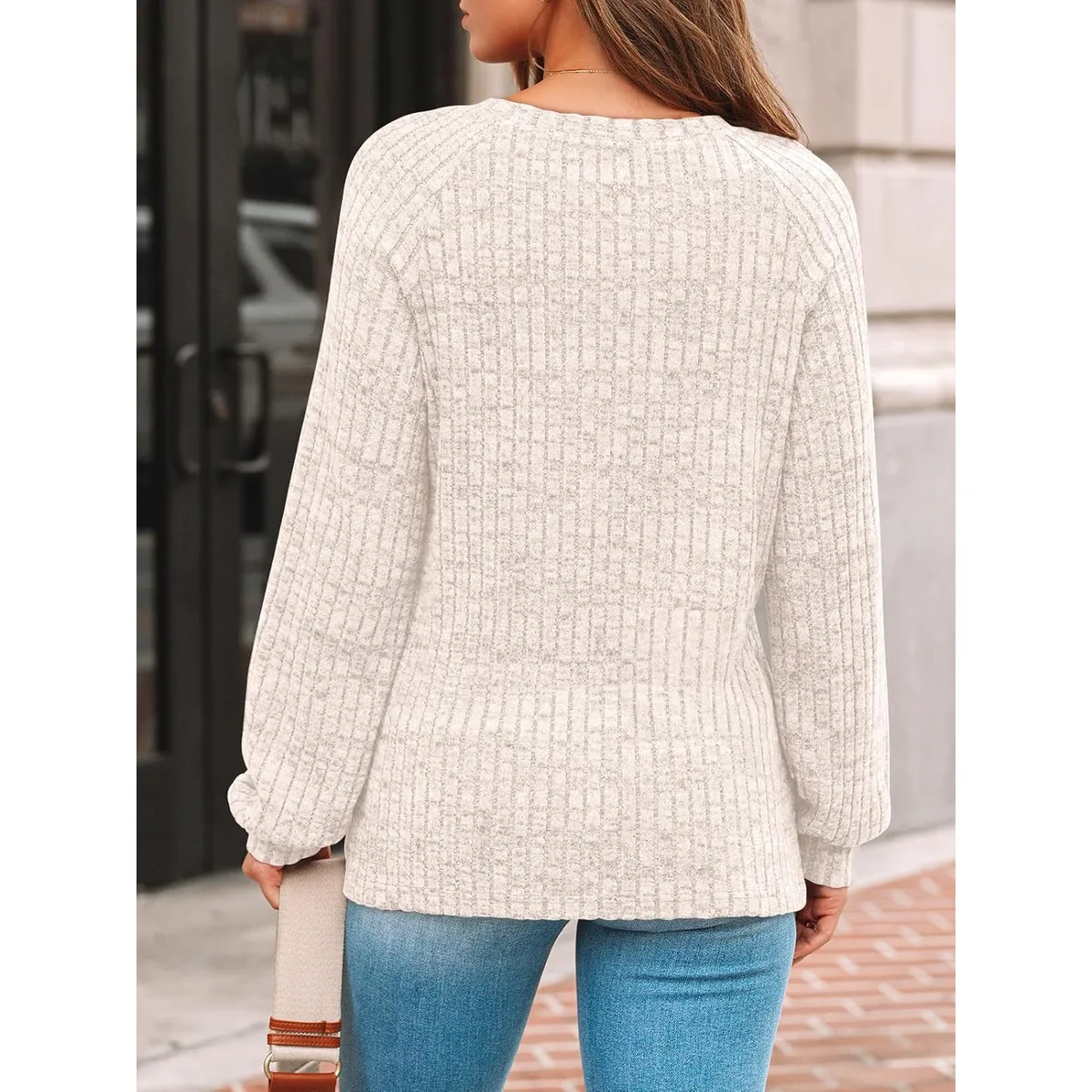 AUTOMET Womens Long Sleeve Shirts Fall Sweaters Business Casual Tops Blouse — image 4