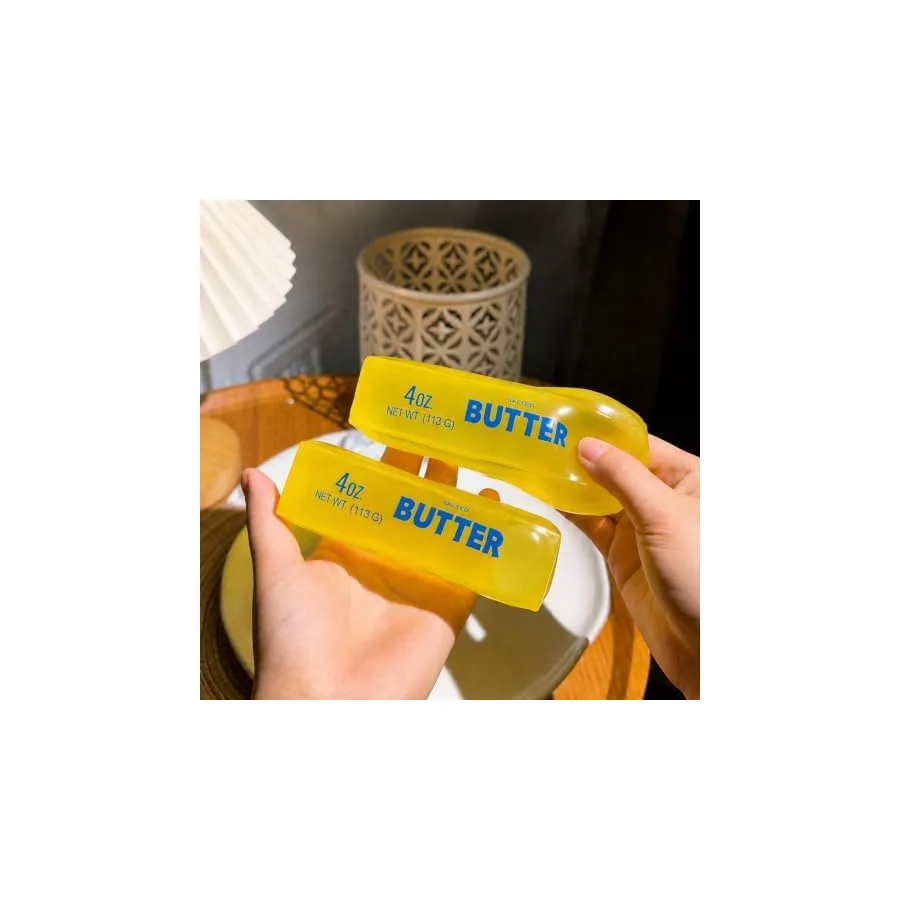 Coconut Oil Butter Squishy Toy, Butter Stick Stress Relief Squeeze Toy, Non-Rebound Moldable Sensory Fidget Toy, Soft Jelly Squishy Desk Toy for Teens Adults — image 3