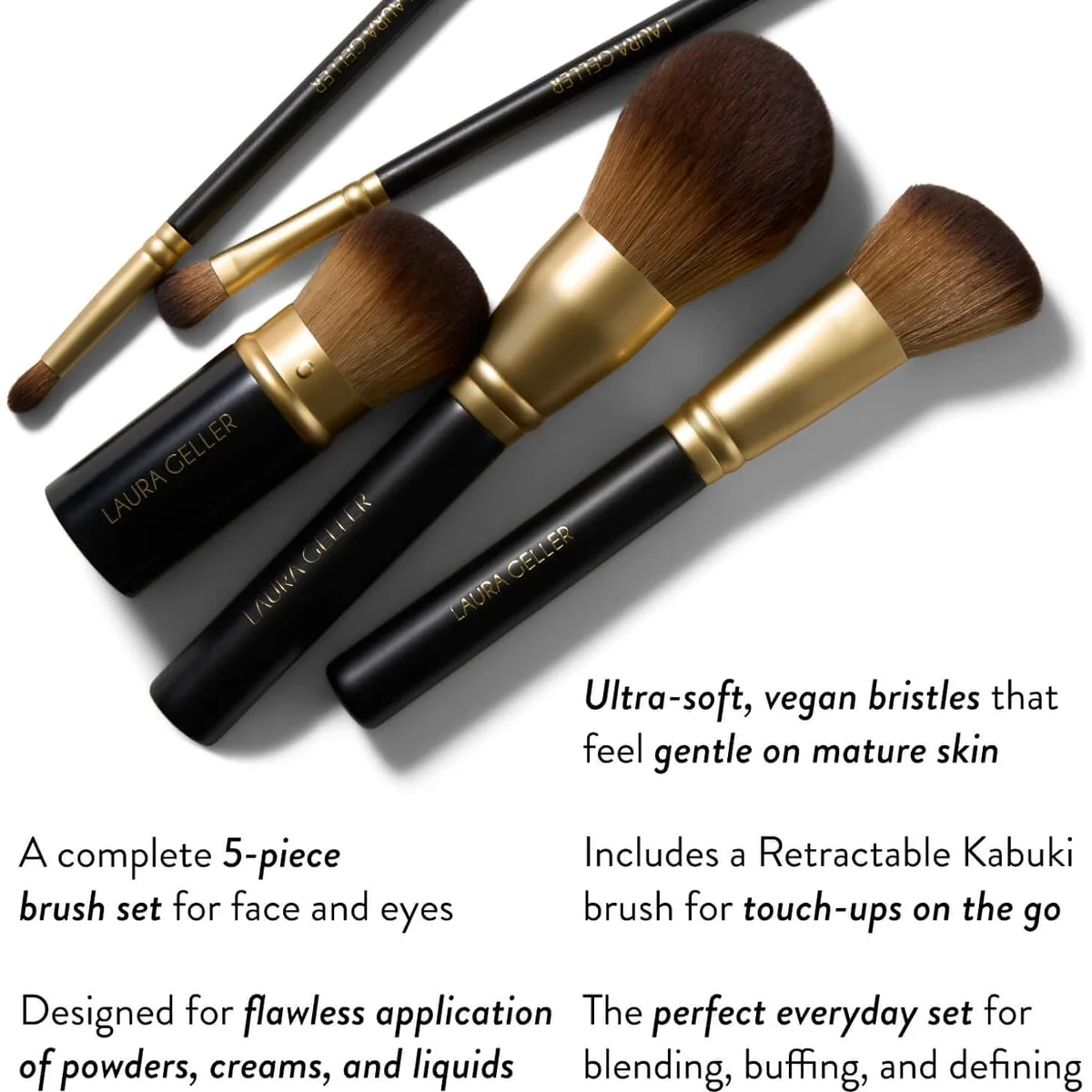 LAURA GELLER Makeup Brushes - Cruelty-Free - 05 Full Face Brush Set 5pc — image 7