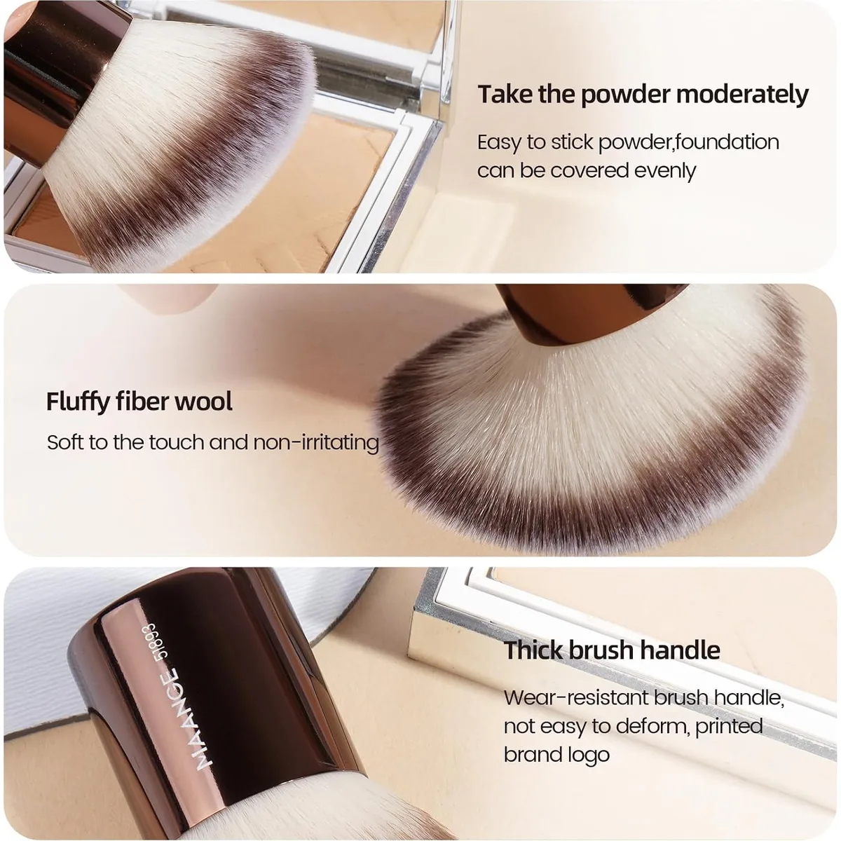 MAANGE 20 Pcs Makeup Brushes with Gift Box, Double-End Multi-functional Makeup Brushes for Blending Liquid Powder Concealer Cream Blush Buffe,CoffeeBrown — image 5