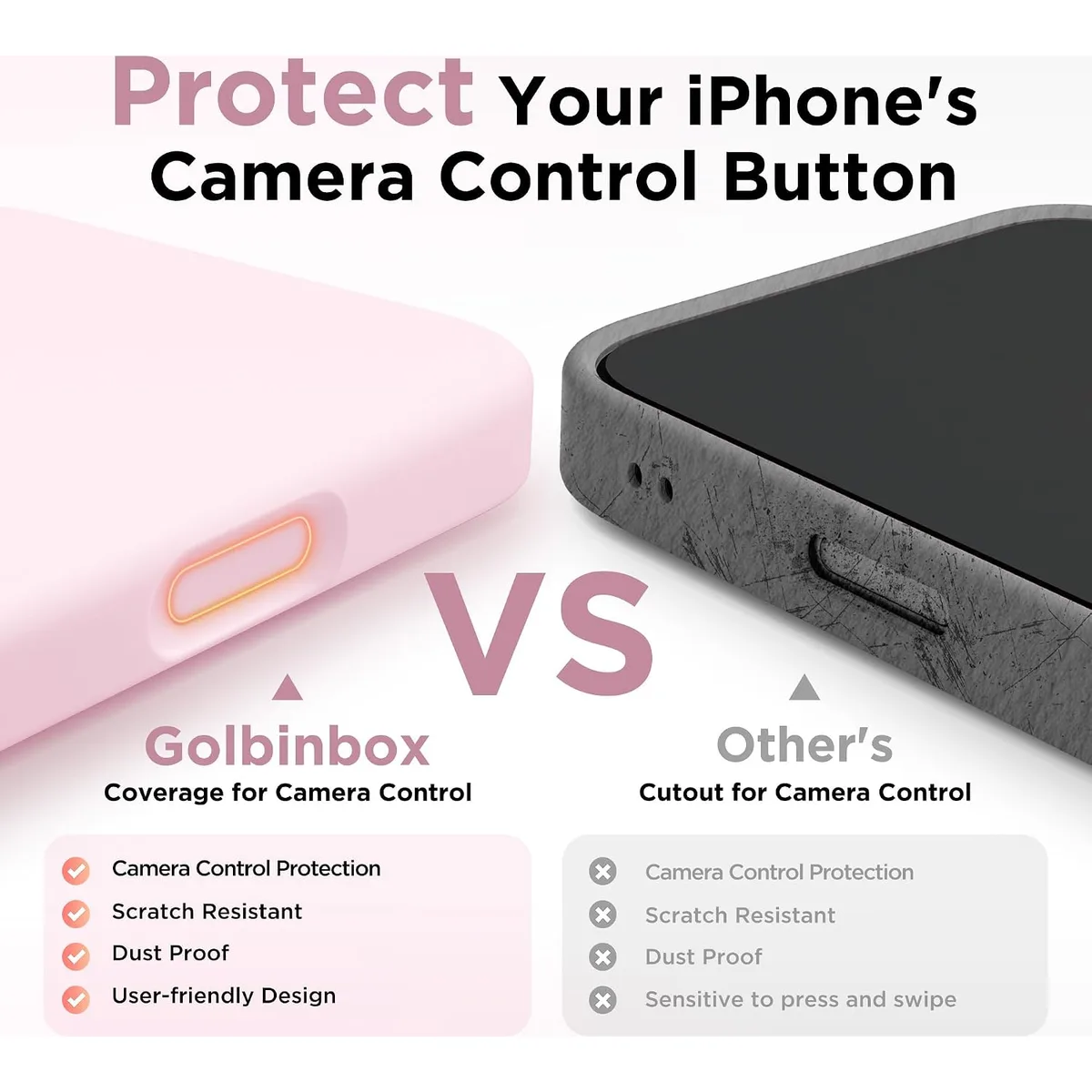 GolbinBox Magnetic for iPhone 16 Pro Case, Silicone Cover, Chalk Pink — image 7