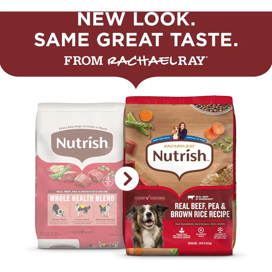 Nutrish Dry Dog Food, Beef, Pea & Brown Rice, 40 lb. Bag Rachael Ray — image 8