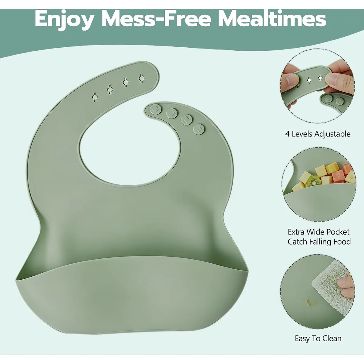 19 Pcs Silicone Baby Feeding Set Eating Essentials for Newborn — image 3