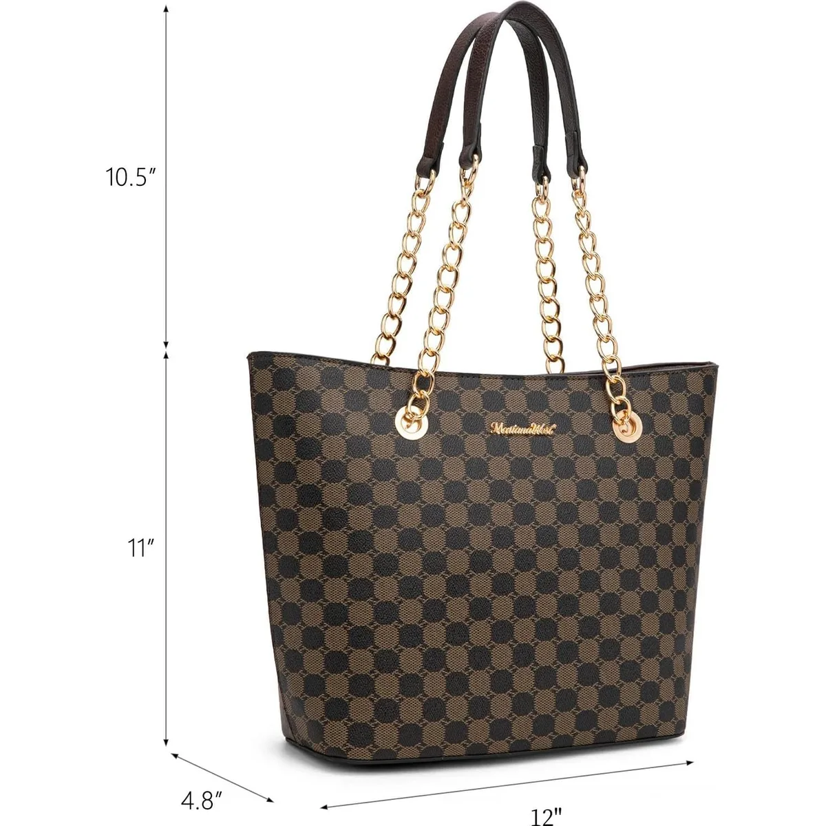 Montana West Tote Bag for Women Classic Monogram Purses and Handbags — image 4
