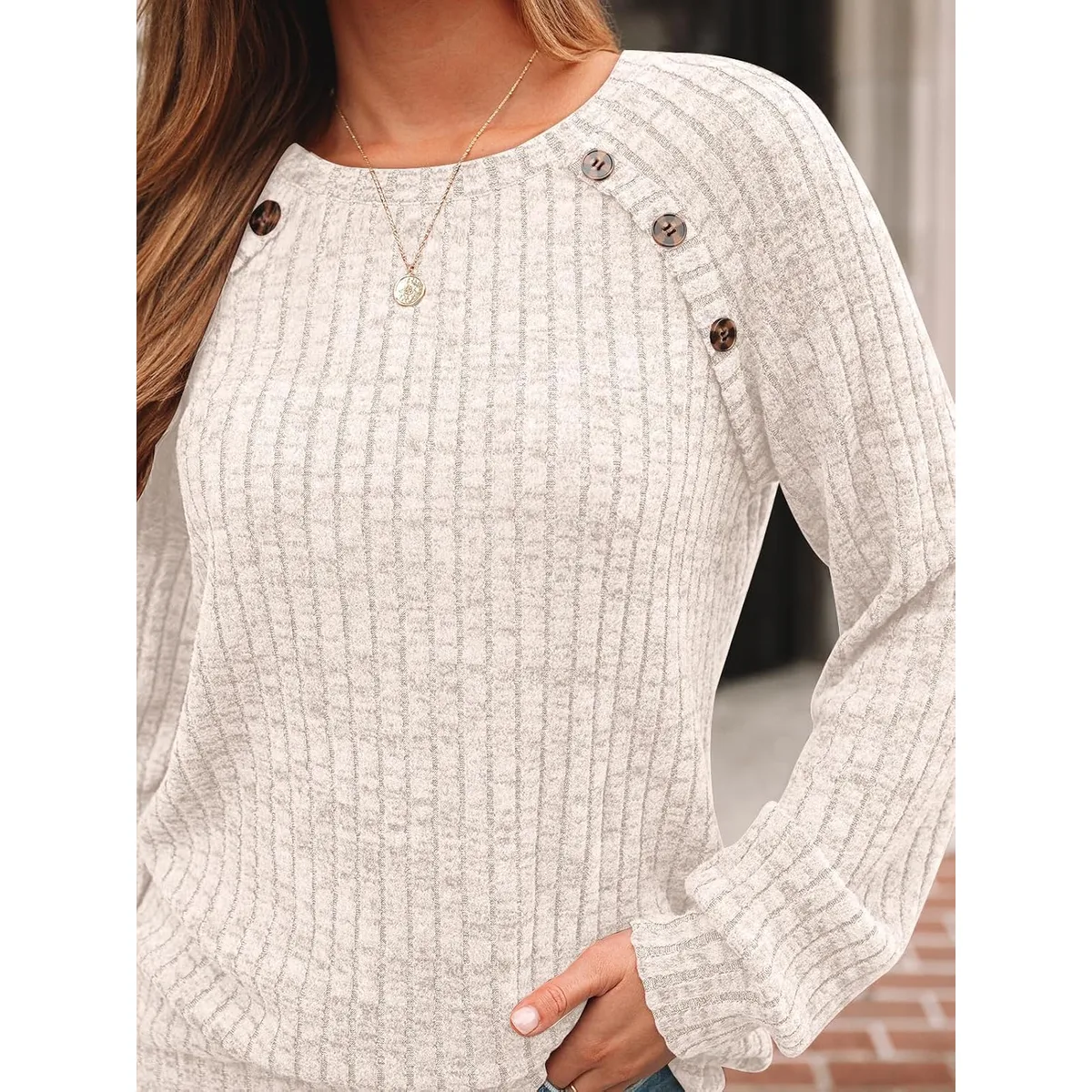 AUTOMET Womens Long Sleeve Shirts Fall Sweaters Business Casual Tops Blouse — image 5