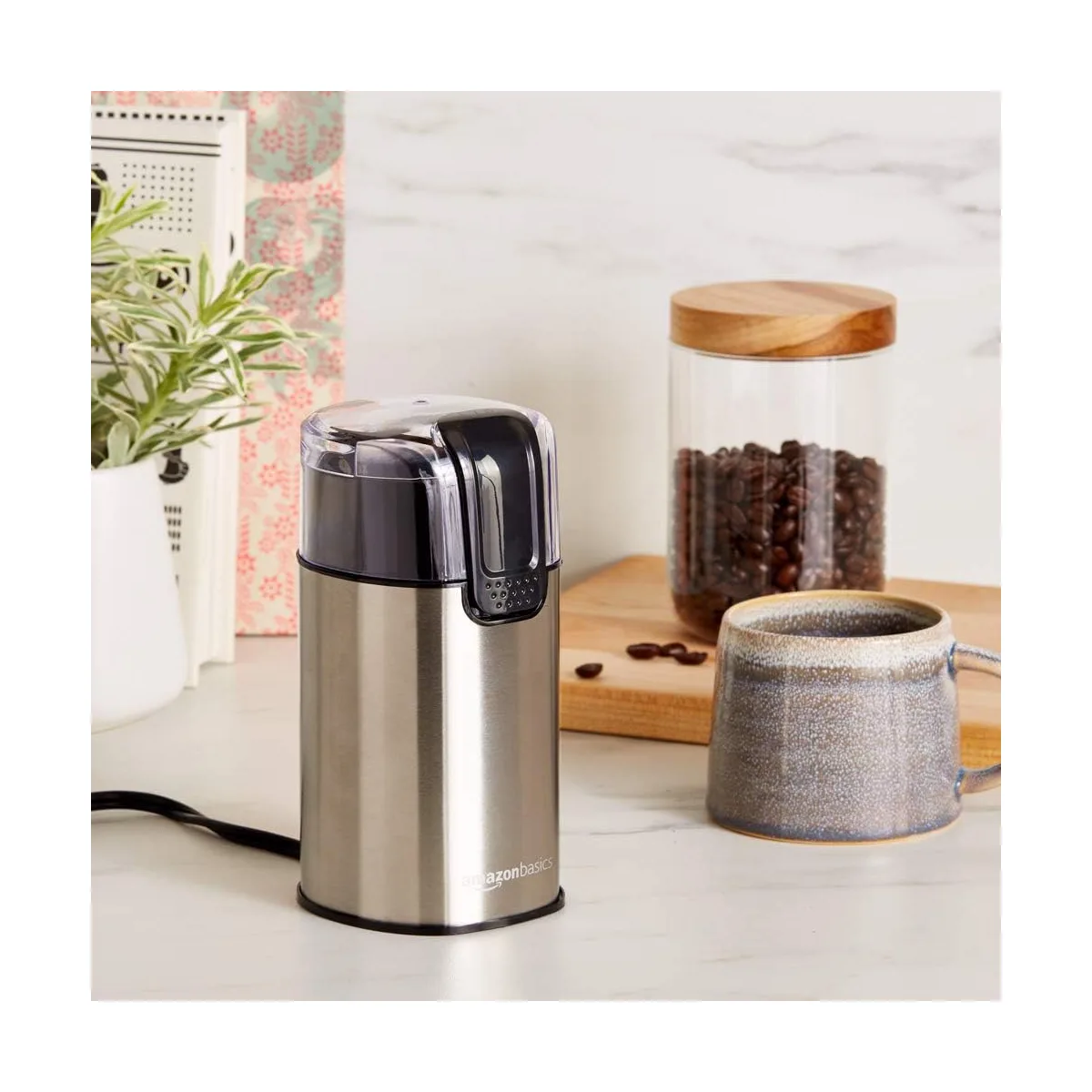 Amazon Basics Fast Electric Coffee Grinder for Home Use, Easy to Use Coffee Bean and Spice Grinder with Heavy-Duty Stainless Steel Grind Blades — image 7