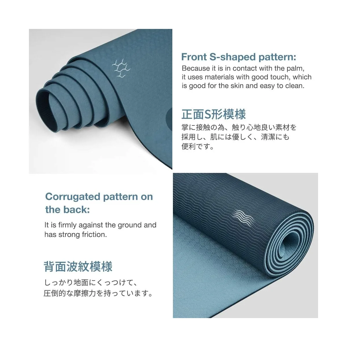 Gruper Yoga Mat Non Slip, Eco Friendly Exercise Mat with Carrying Strap — image 2