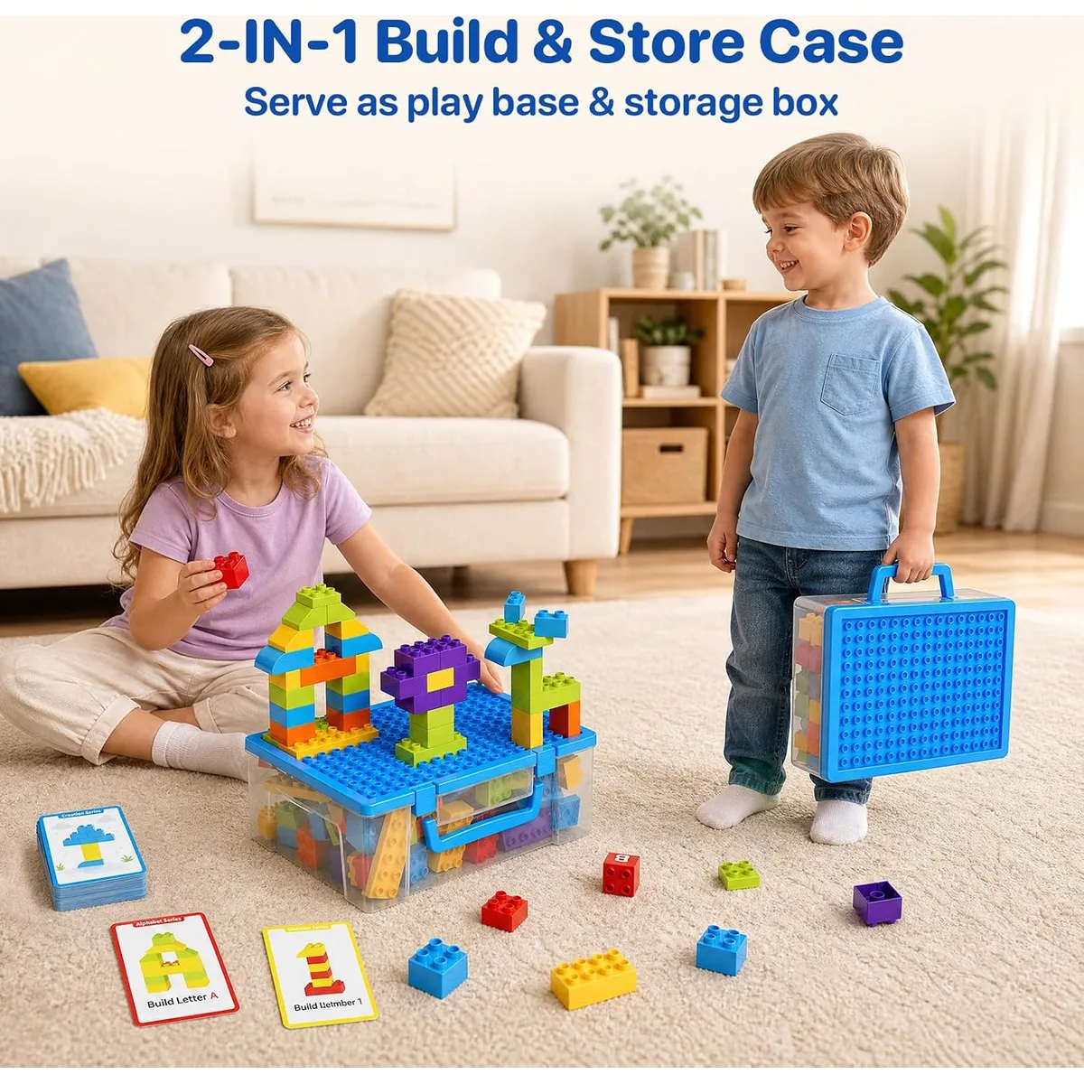 Large Building Blocks for Toddlers: 42 Learning Blocks & 50 Activity Cards — image 7