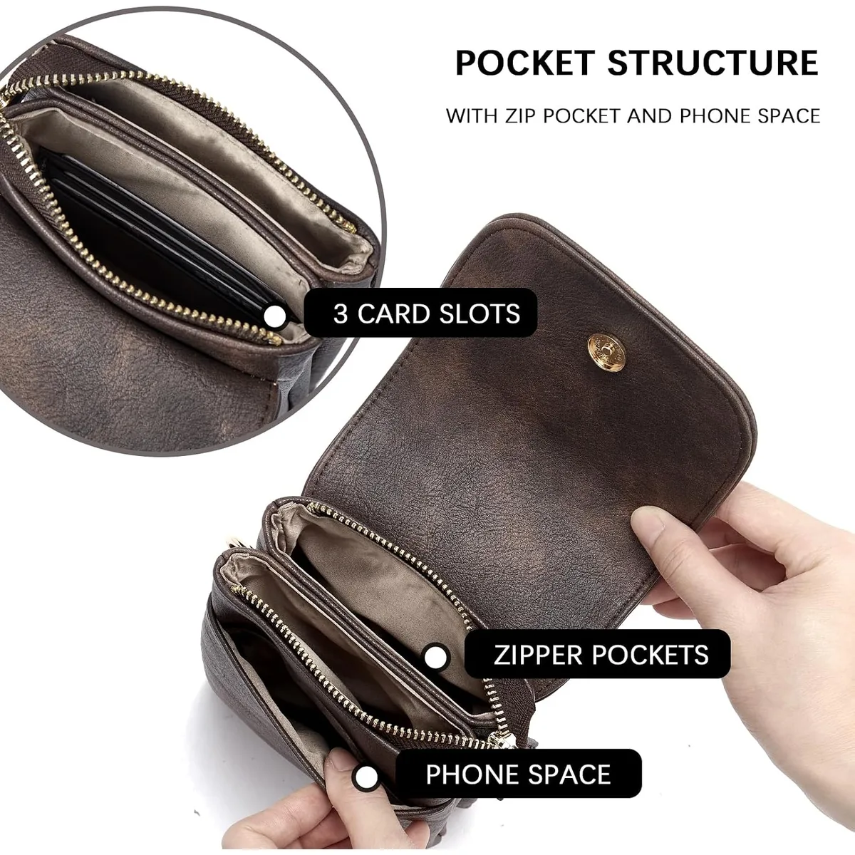 BOSTANTEN Small Crossbody Bag for Women Designer Cell Phone Purse — image 5