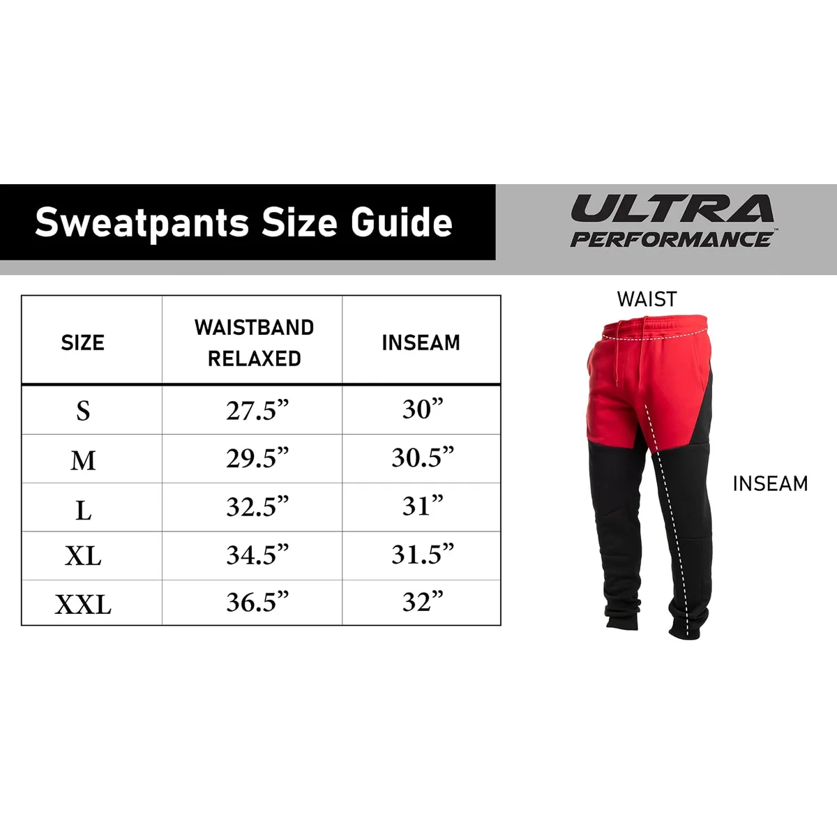 Ultra Performance Sweatpants for Men 3 Pack Fleece Joggers, with Pockets — image 7