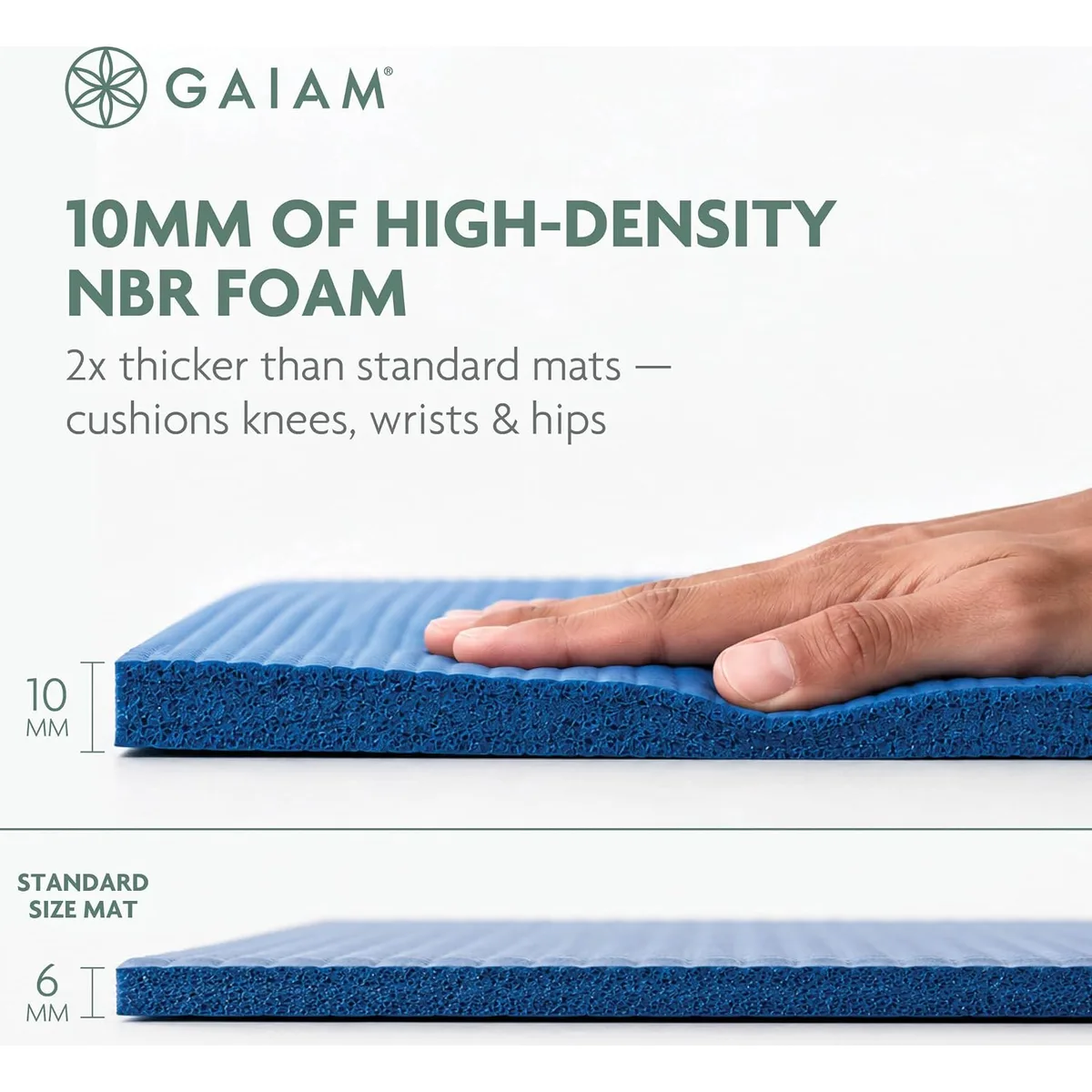 Gaiam Thick Yoga Mat, Exercise & Fitness Mat with Easy-Cinch Carrying Strap — image 5