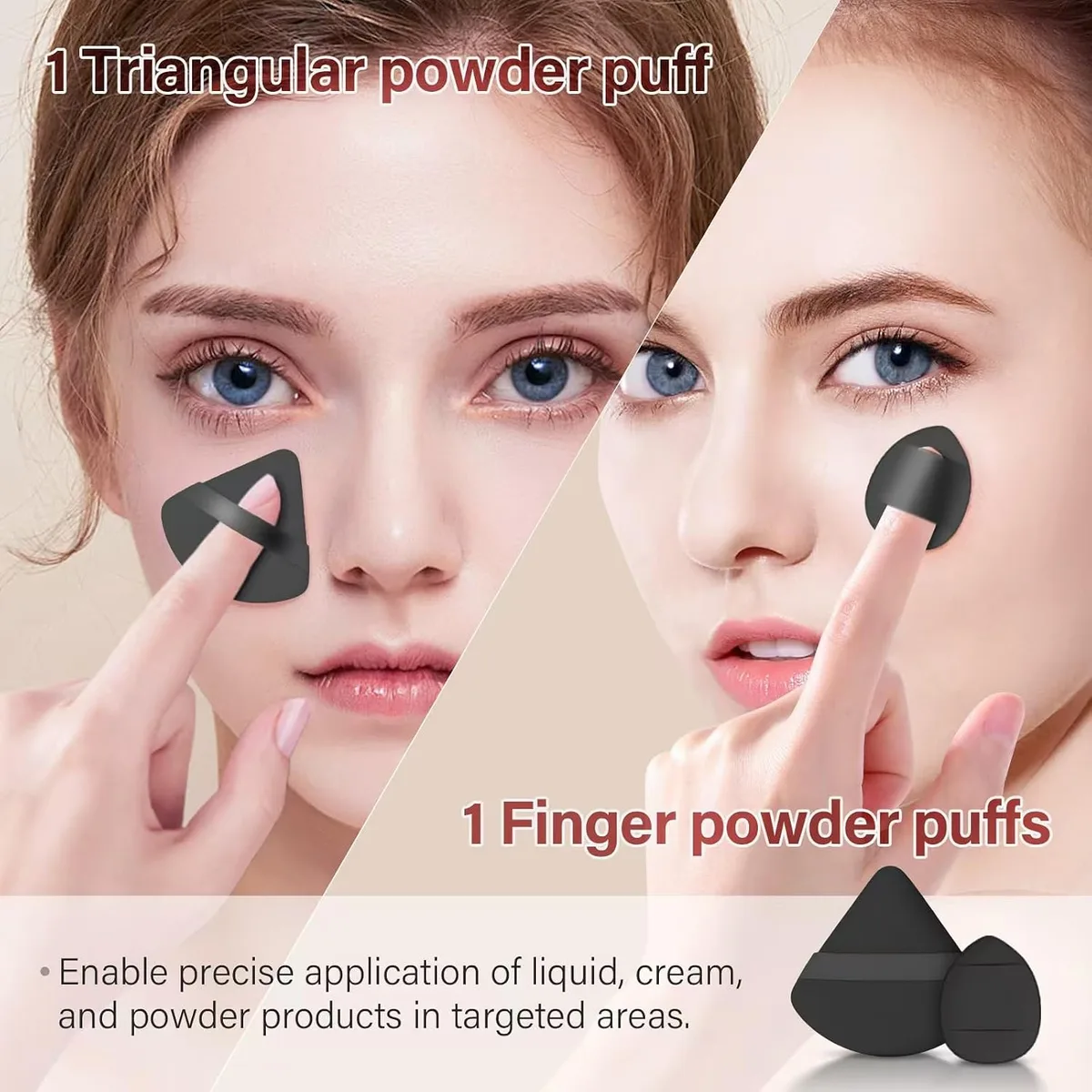 Makeup Brushes Set, Mlemle Professional 25 Pcs Makeup Kit, Include Foundation Powder Blush Concealers Eye shadows 21 Pcs Makeup Brushes and 2 Powder Puff, 2 Makeup Sponge(B01-Black) — image 6