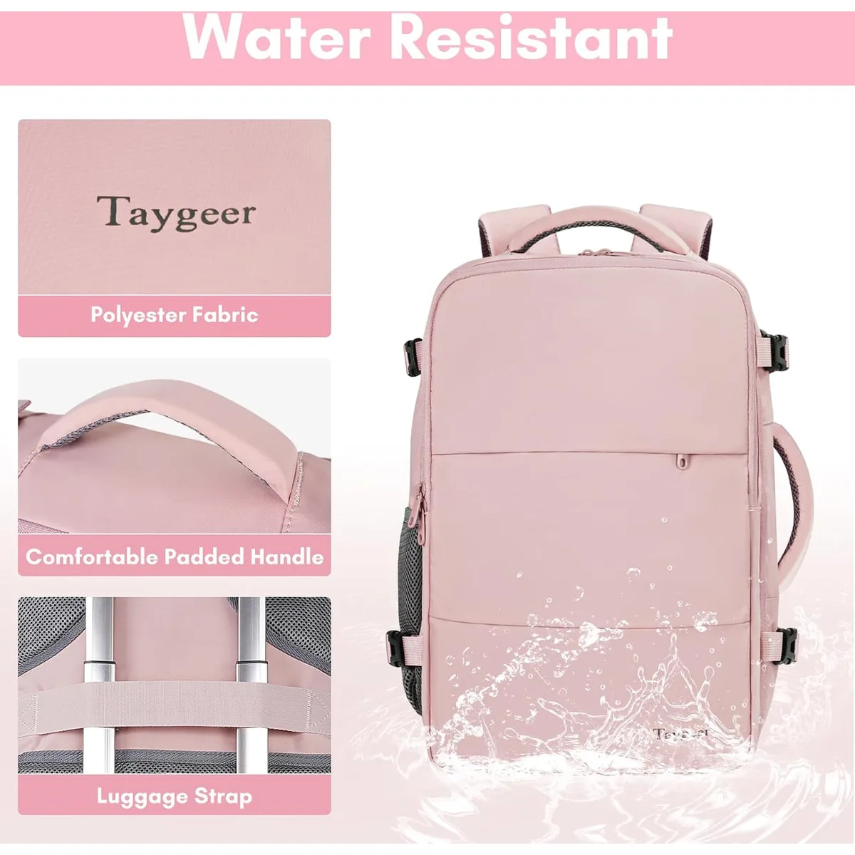 Taygeer Travel Backpack for Women, TSA Carry On Backpack Flight Approved — image 7