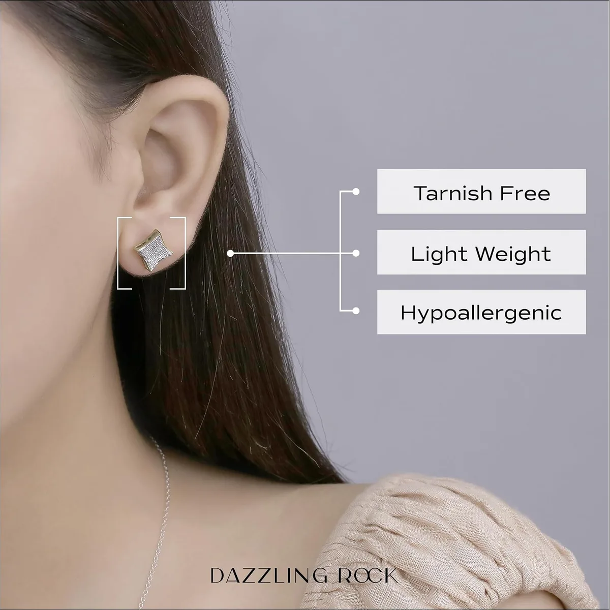 Dazzlingrock Screw Back Unisex Design Ladies Mens Real Diamond Earrings — image 8