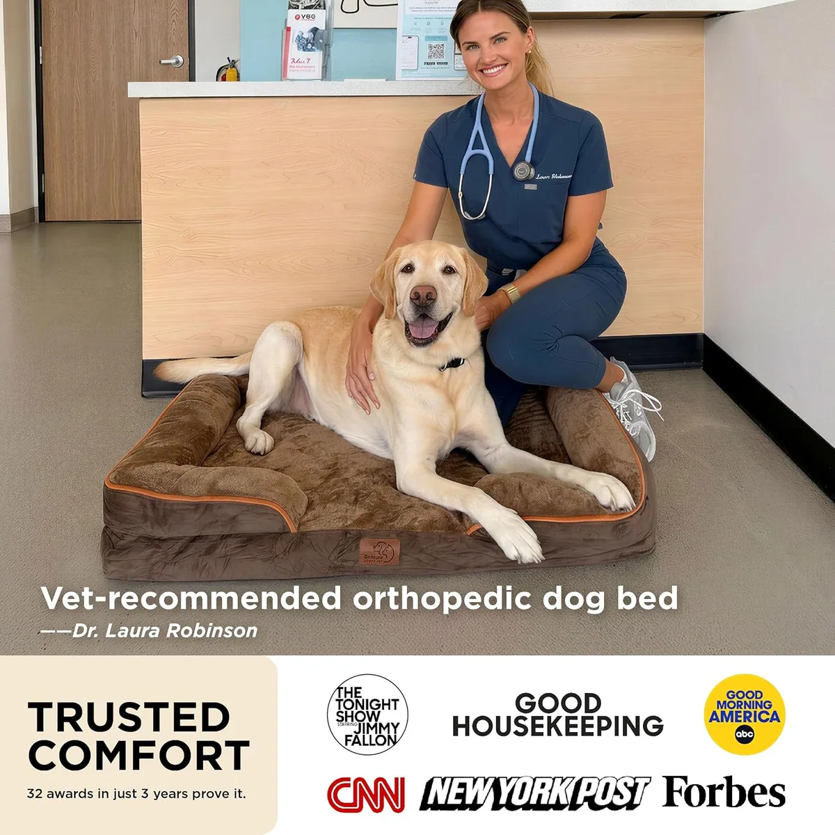 Bedsure Orthopedic Dog Beds Large Sized Dog Washable Original Design — image 2