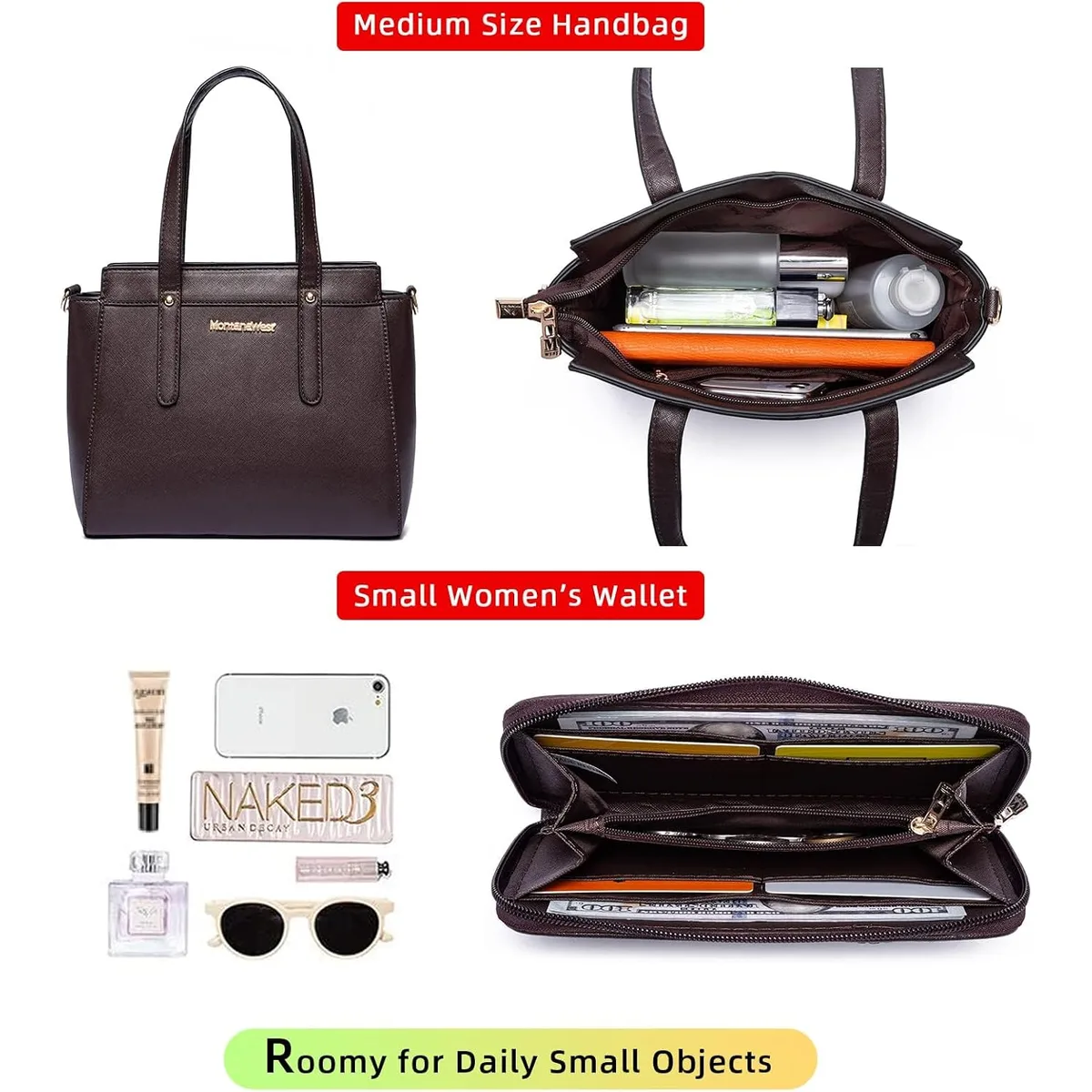 Montana West 3PCS Purses for Women Tote Bag and Wallet Set Shoulder Satchel Handbags — image 5