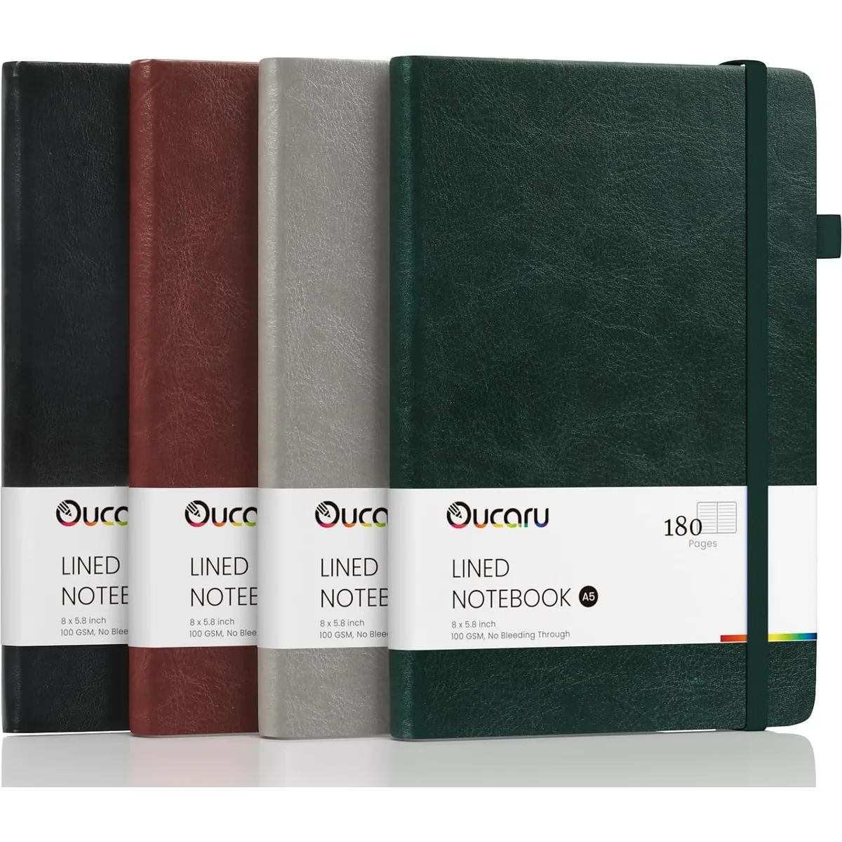 Oucaru 4 Pack A5 Lined Journal Notebook, 180 Pages 100 GSM Paper for Travel — image 8