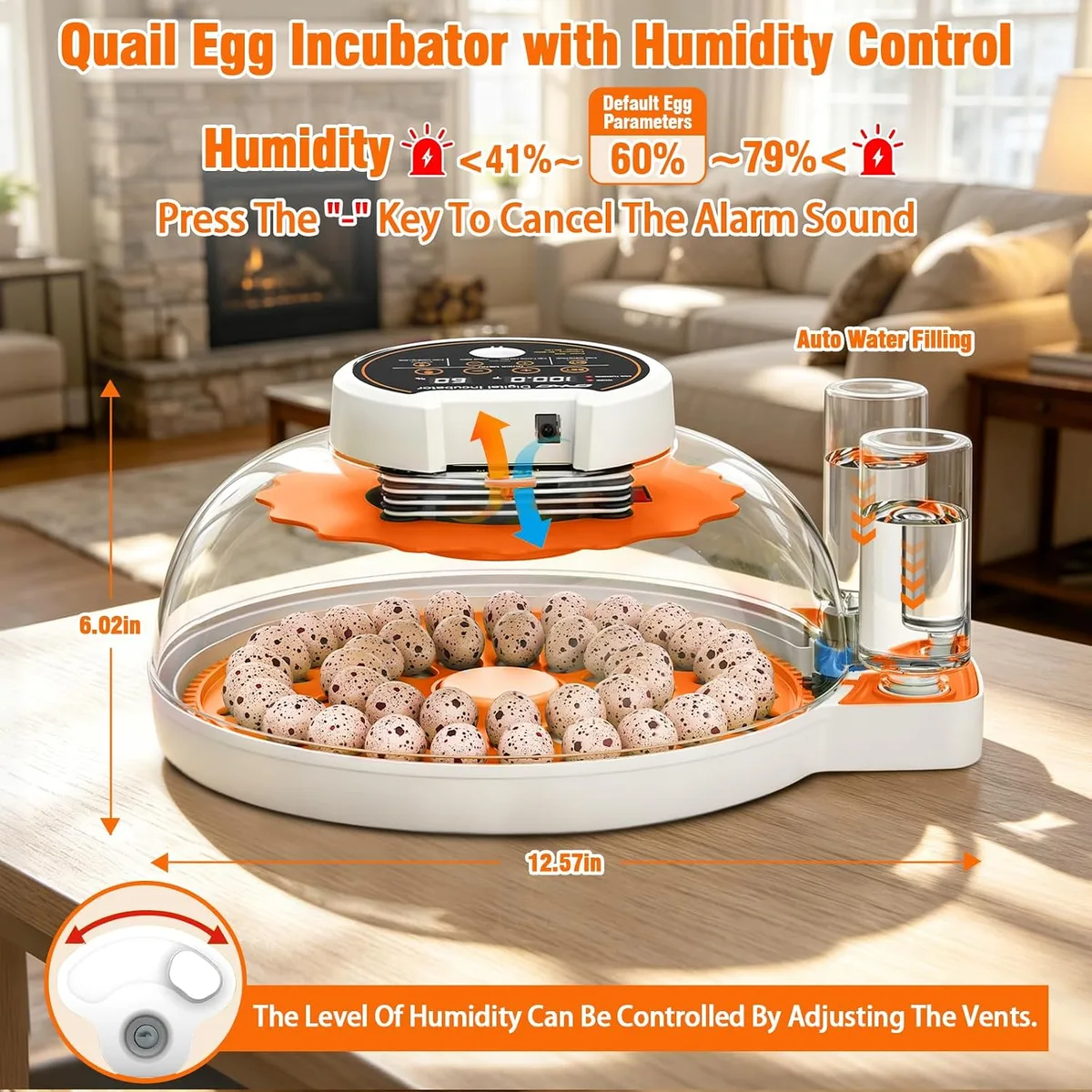 Quail Egg Incubator with Automatic Turner and Humidity Control — image 5