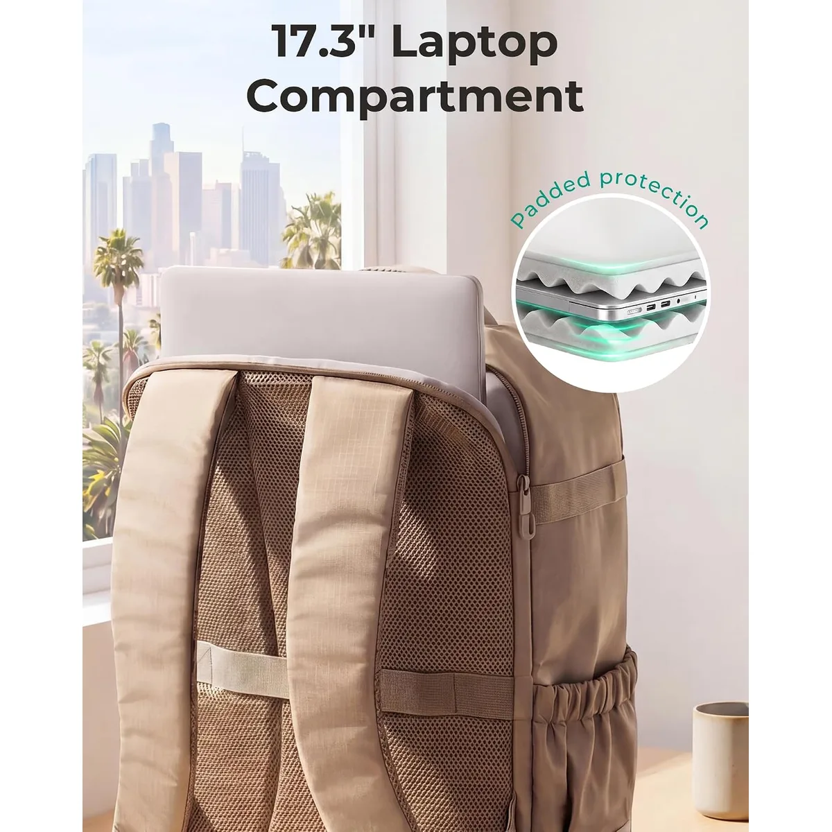 BAGSMART Travel Backpack for Women & Men, 17-Inch Laptop Carry on Backpack — image 6