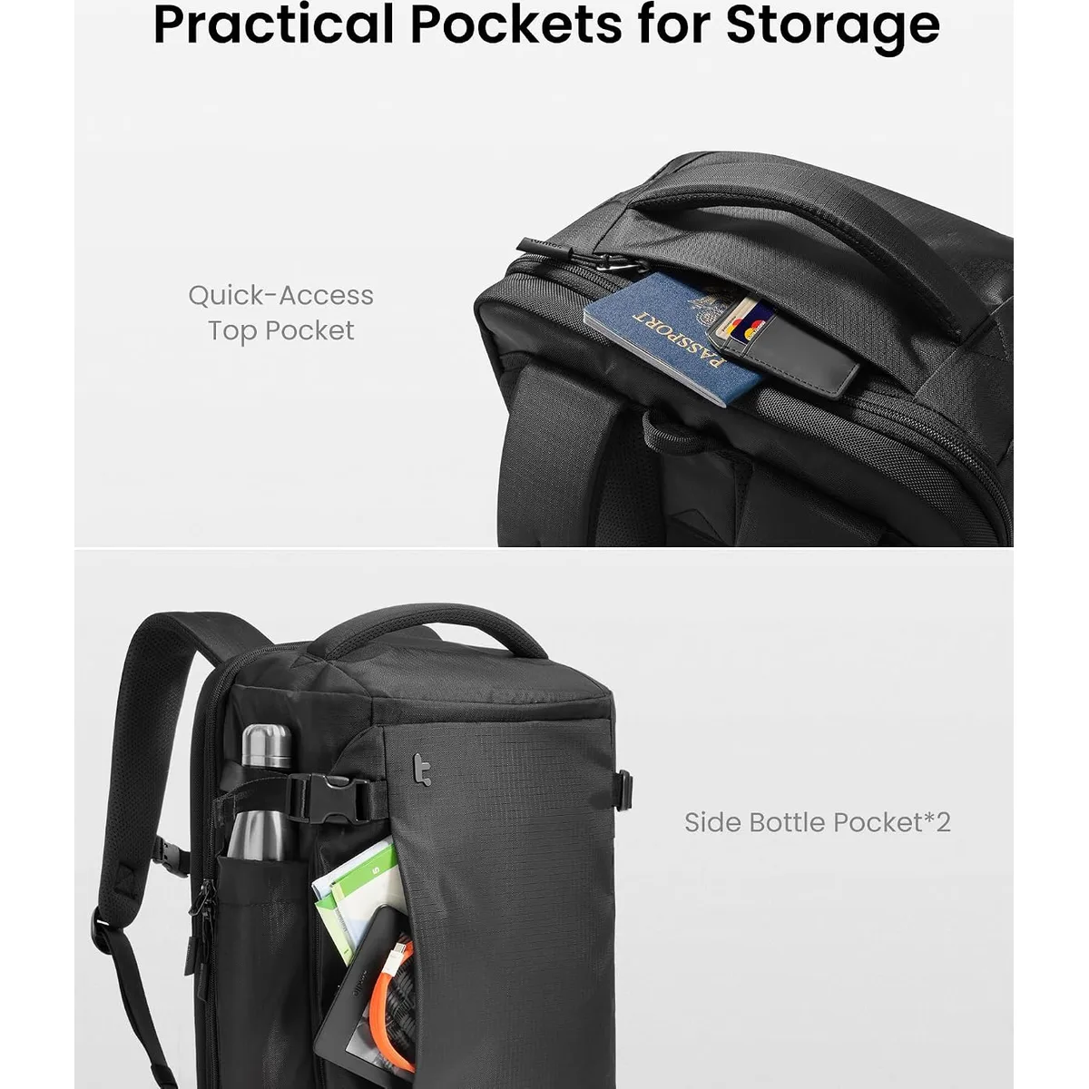 tomtoc Travel Backpack 28L,TSA Personal Item Bag Flight Approved,PFAS Free — image 7