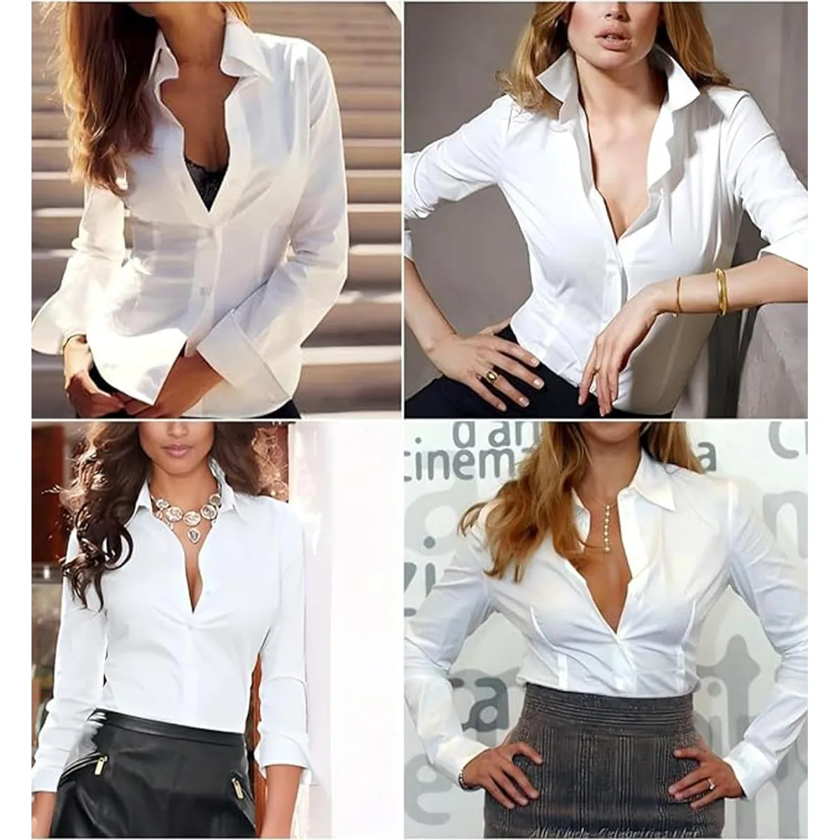 Zeagoo Women's Wrinkle Free Button Down Shirts Long Sleeve Business Tops — image 2