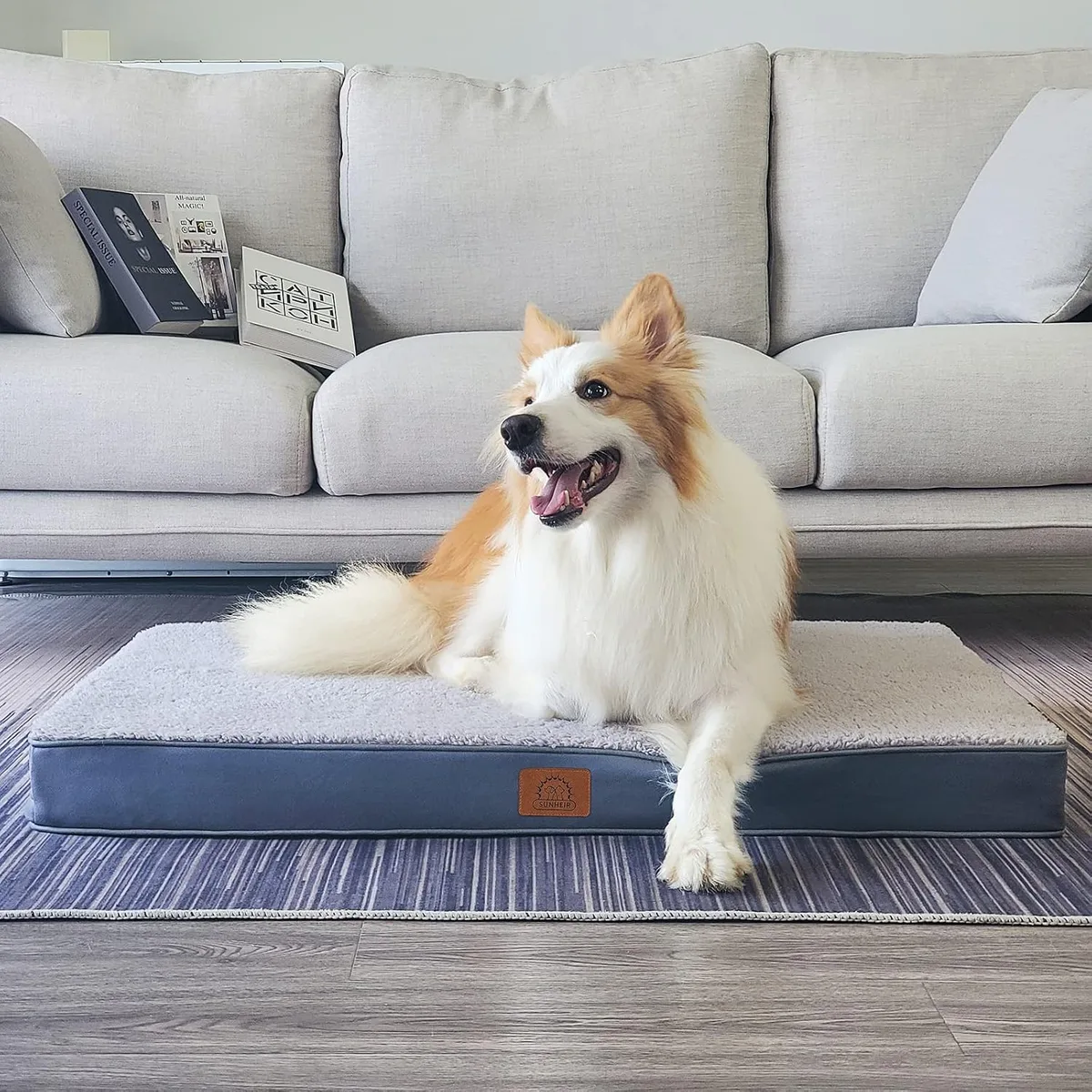 Sunheir Washable Orthopedic Large Dog Bed with Removable Cover, Pet Bed Mat — image 5