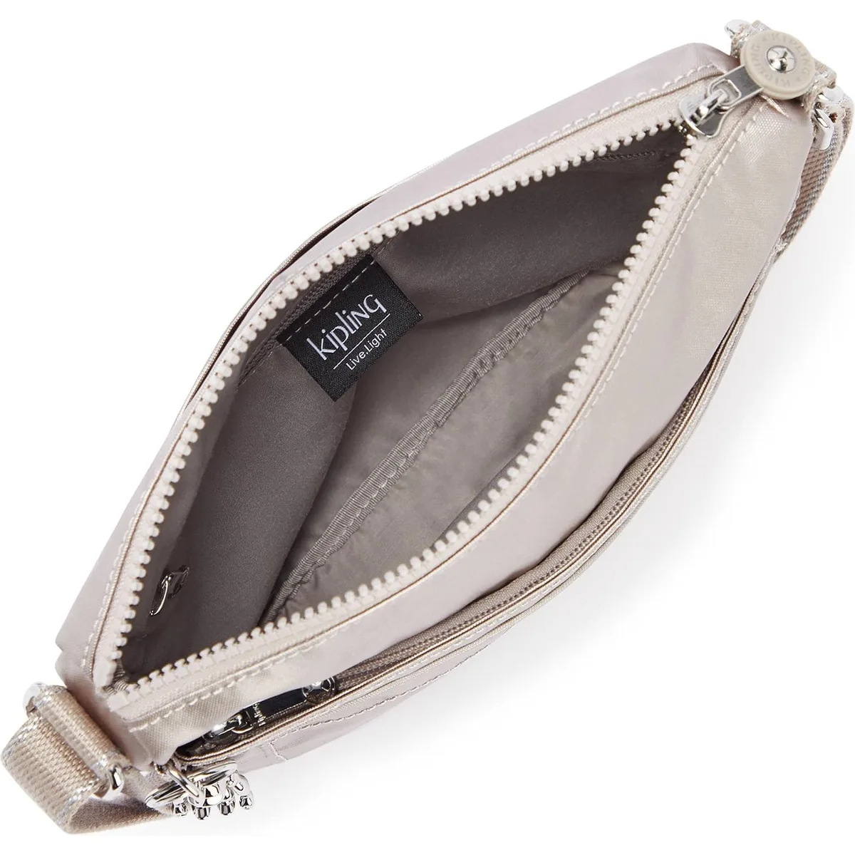 Kipling womens Sebastian Sparkly Gold Crossbody Bag — image 8
