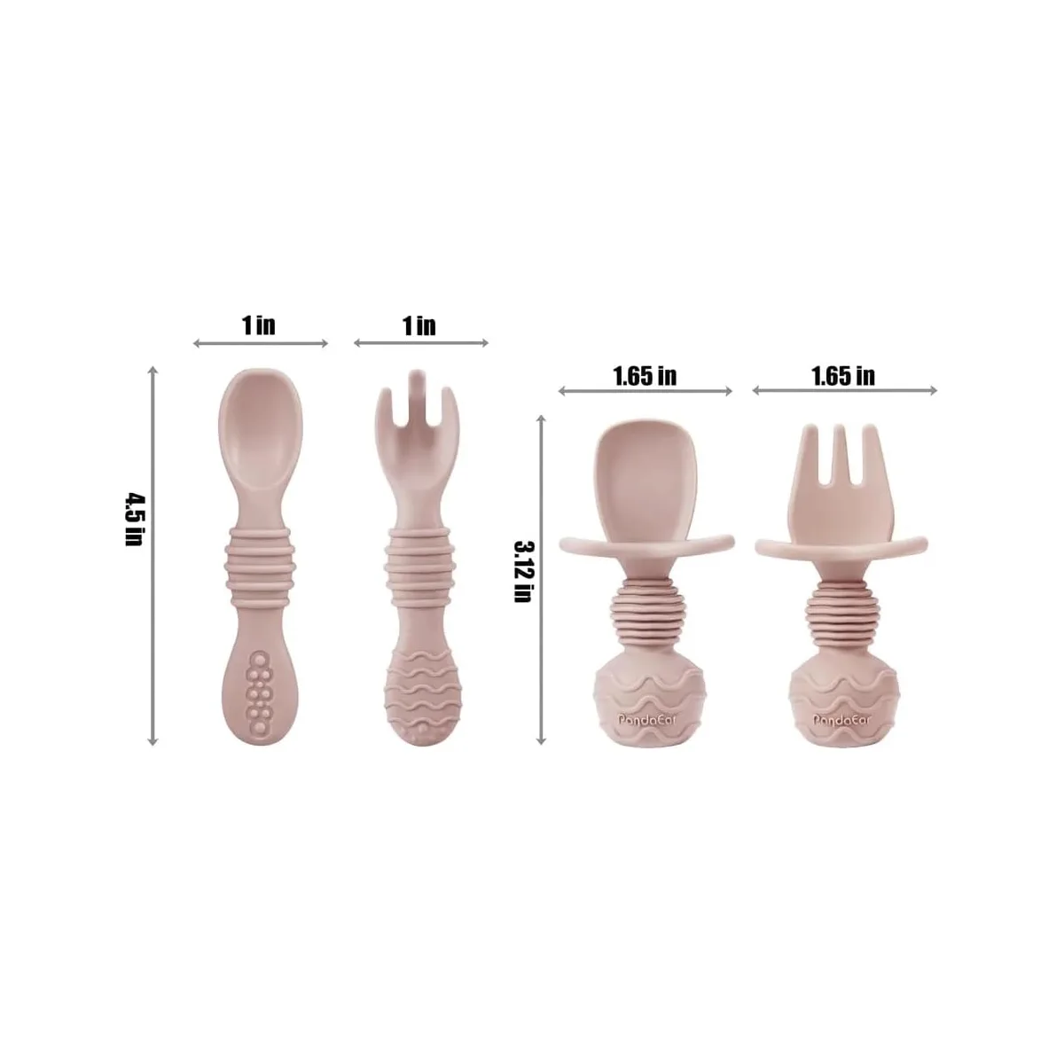 PandaEar 9 PCS Silicone Baby Feeding Set, Suction Plate & Utensils — image 7