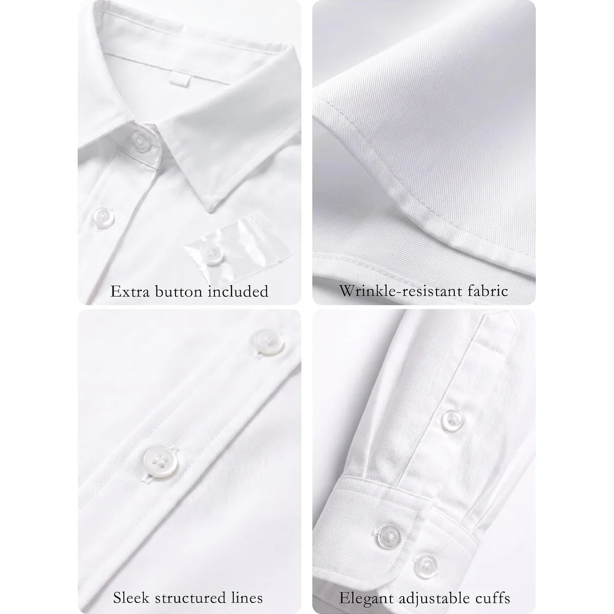 Zeagoo Women's Wrinkle Free Button Down Shirts Long Sleeve Business Tops — image 7