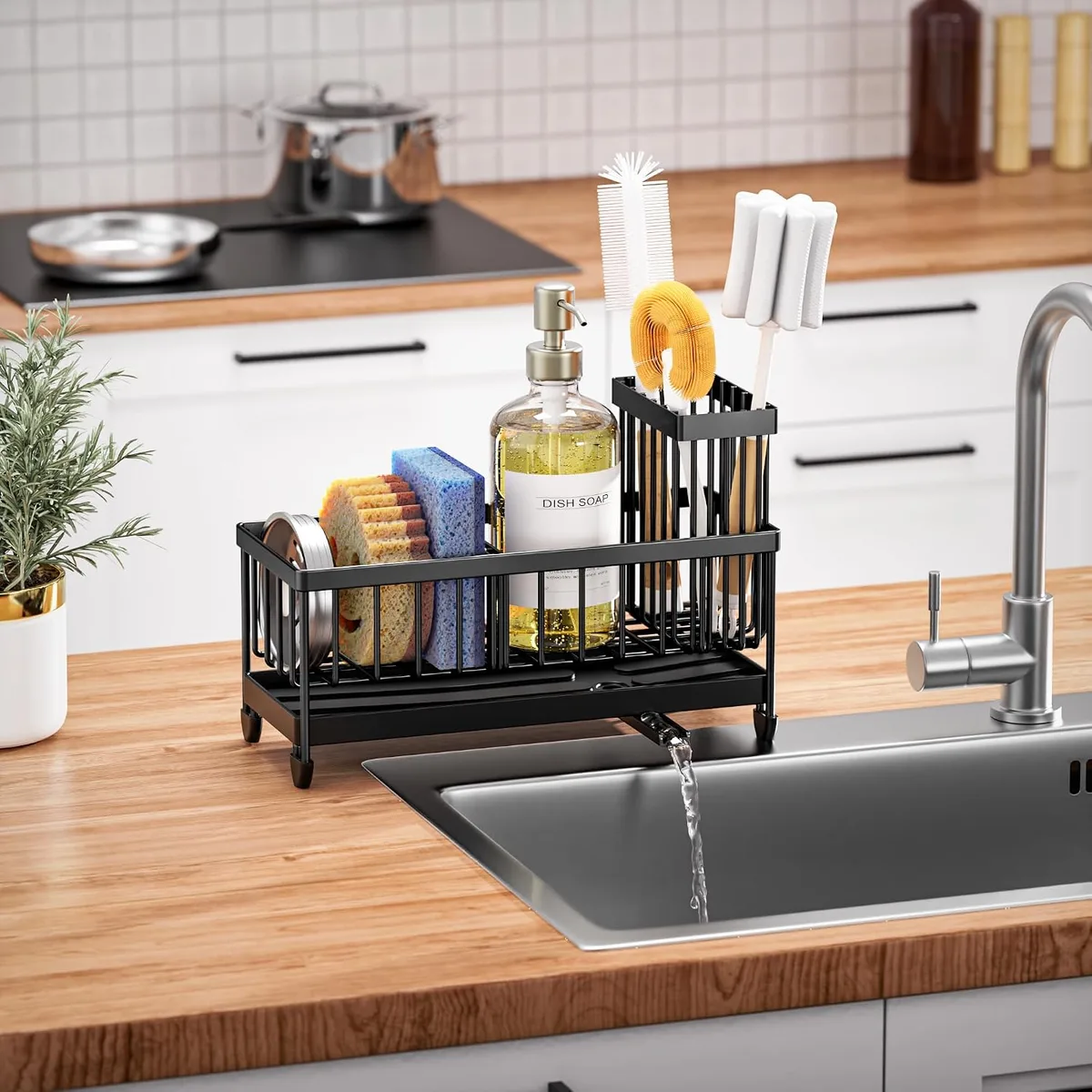 Cisily Sponge Holder for Kitchen Sink, Sink Organizer with Brush Holder — image 7