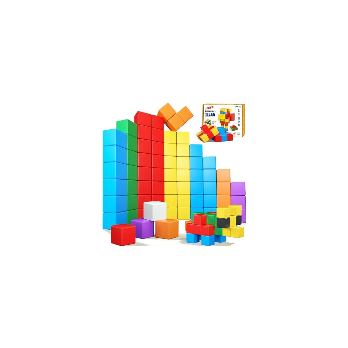KAEILORU Magnetic Blocks 32PCS Magnetic Building Block for Toddler Age 3-5 — image 7