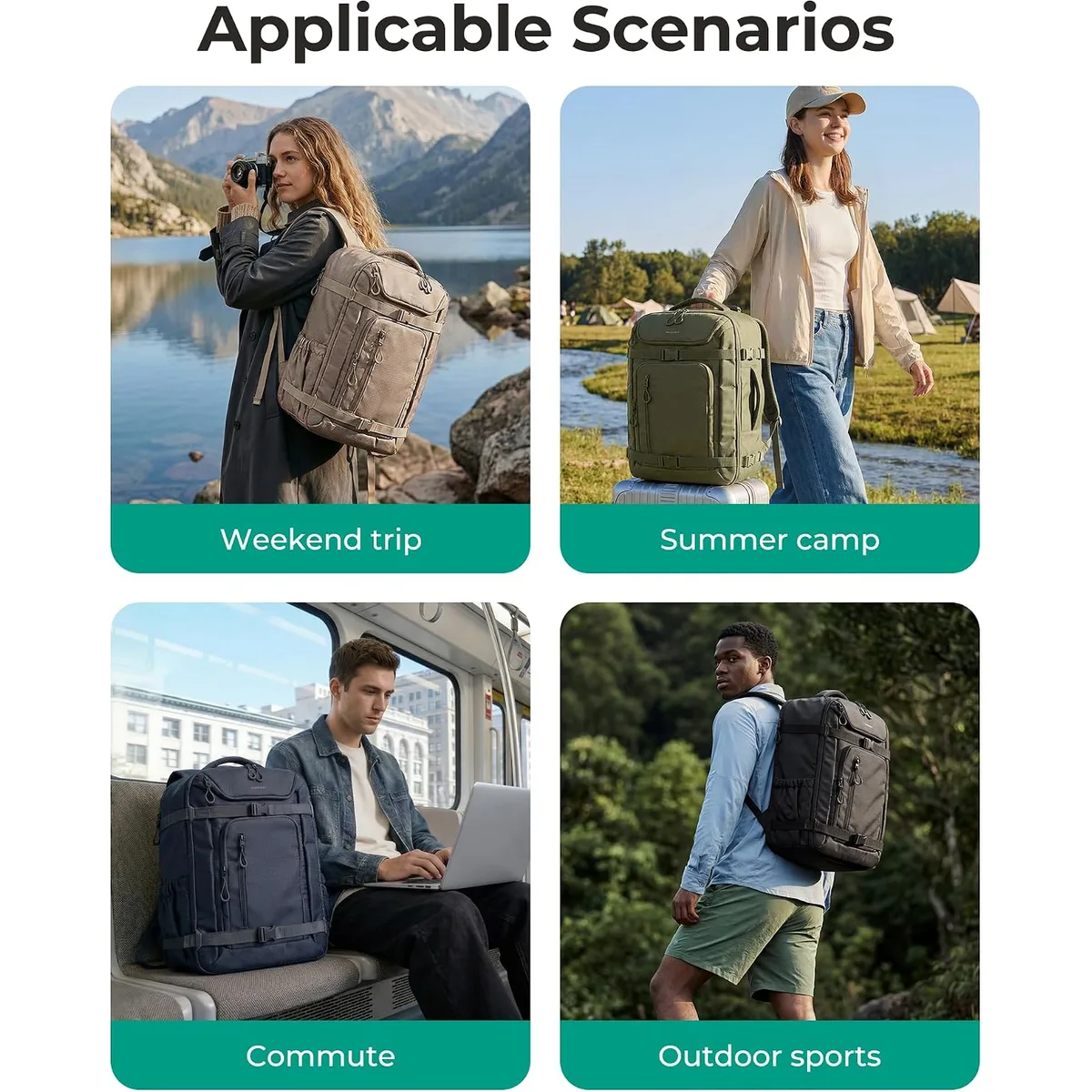 BAGSMART Travel Backpack for Women & Men, 17-Inch Laptop Carry on Backpack — image 7