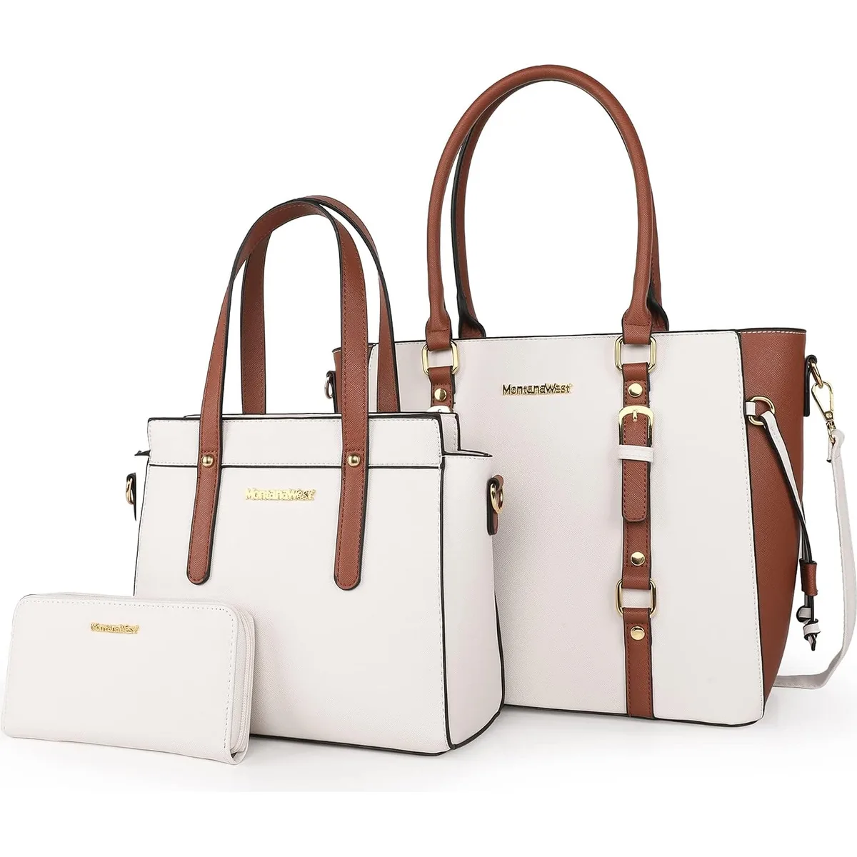 Montana West 3PCS Purses for Women Tote Bag and Wallet Set Shoulder Satchel Handbags — image 8